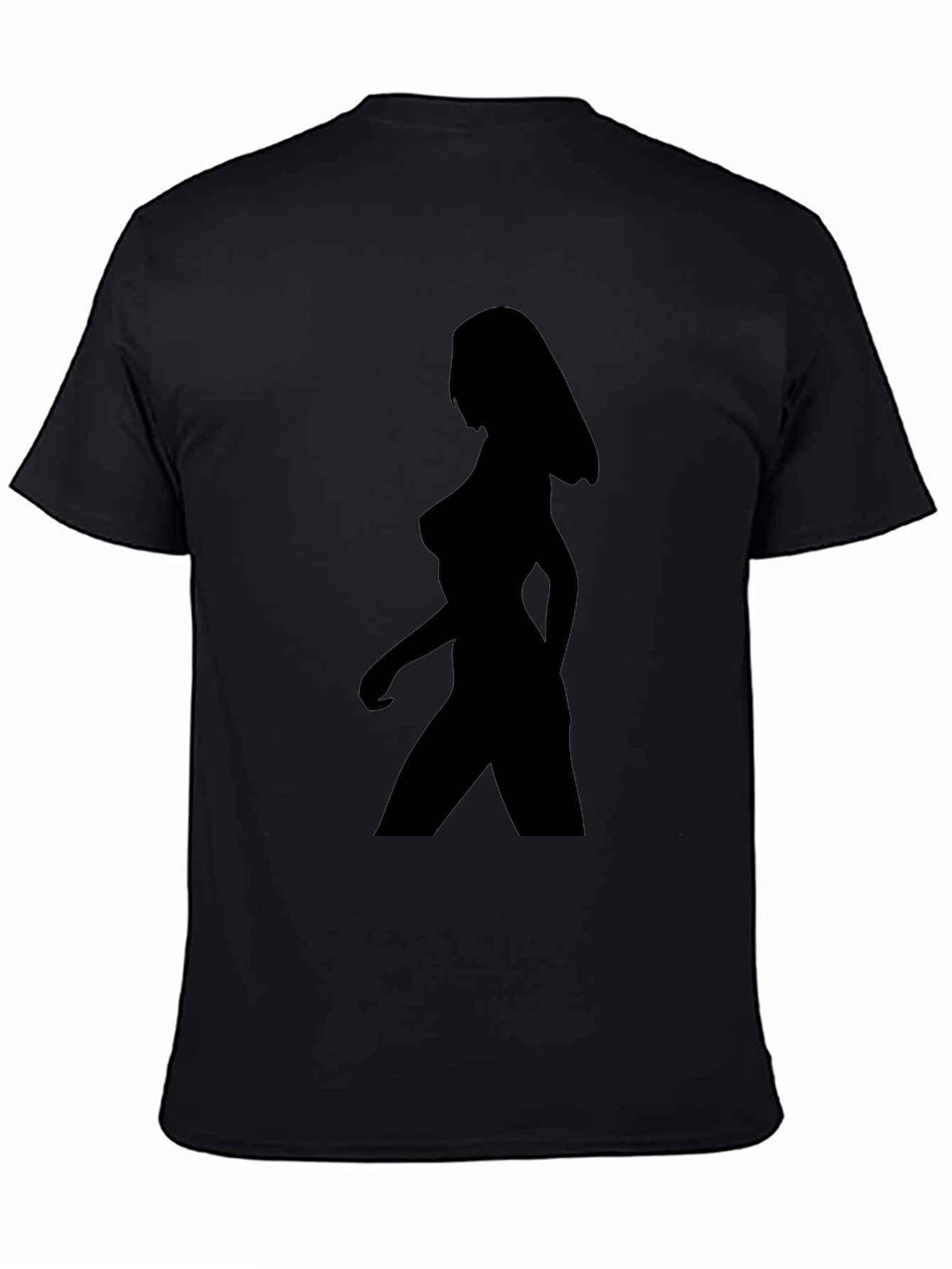 Silhouette Woman Graphic T-Shirt - Black Unisex Tee