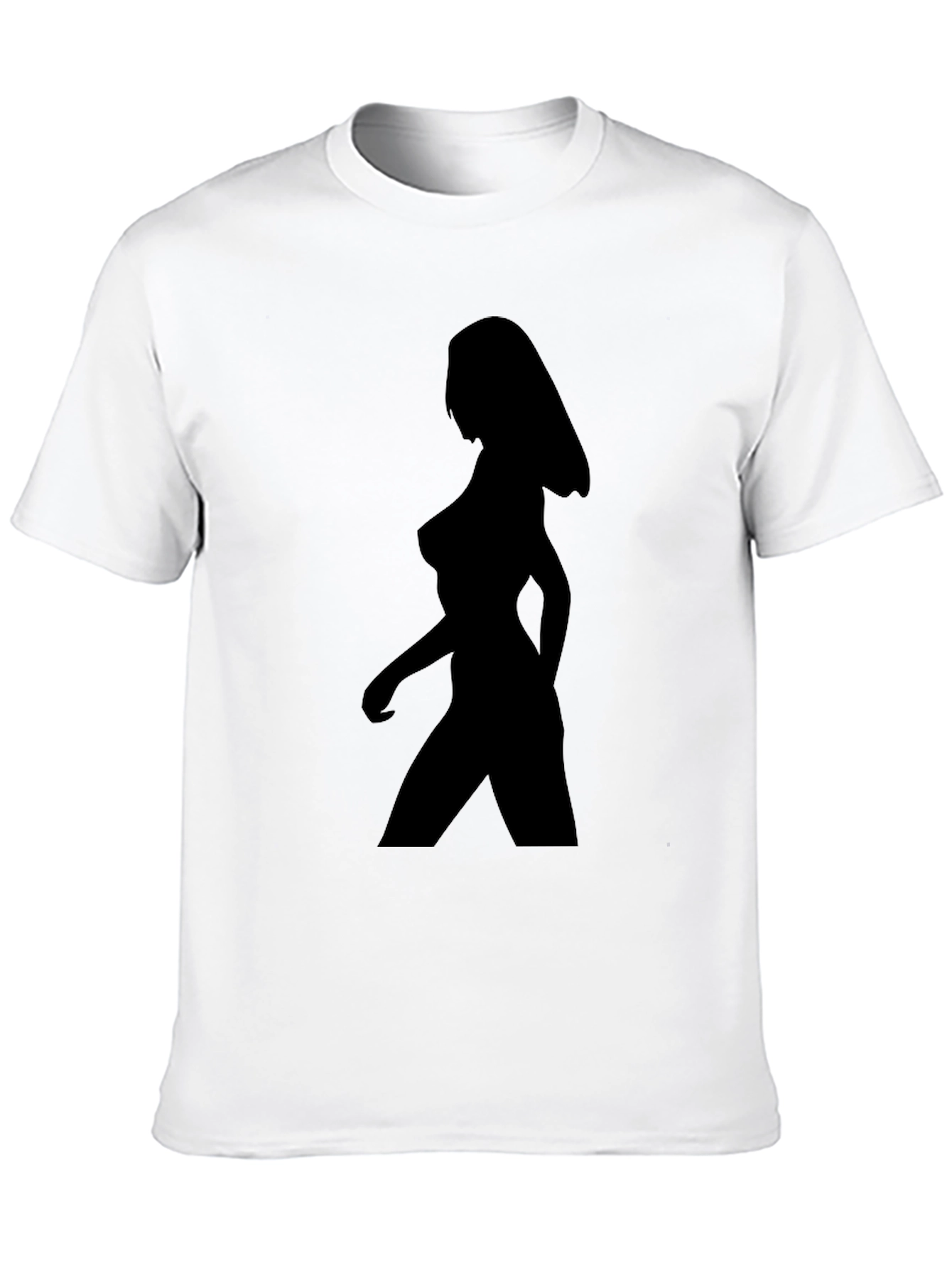 Silhouette Woman Graphic T-Shirt - Black Unisex Tee