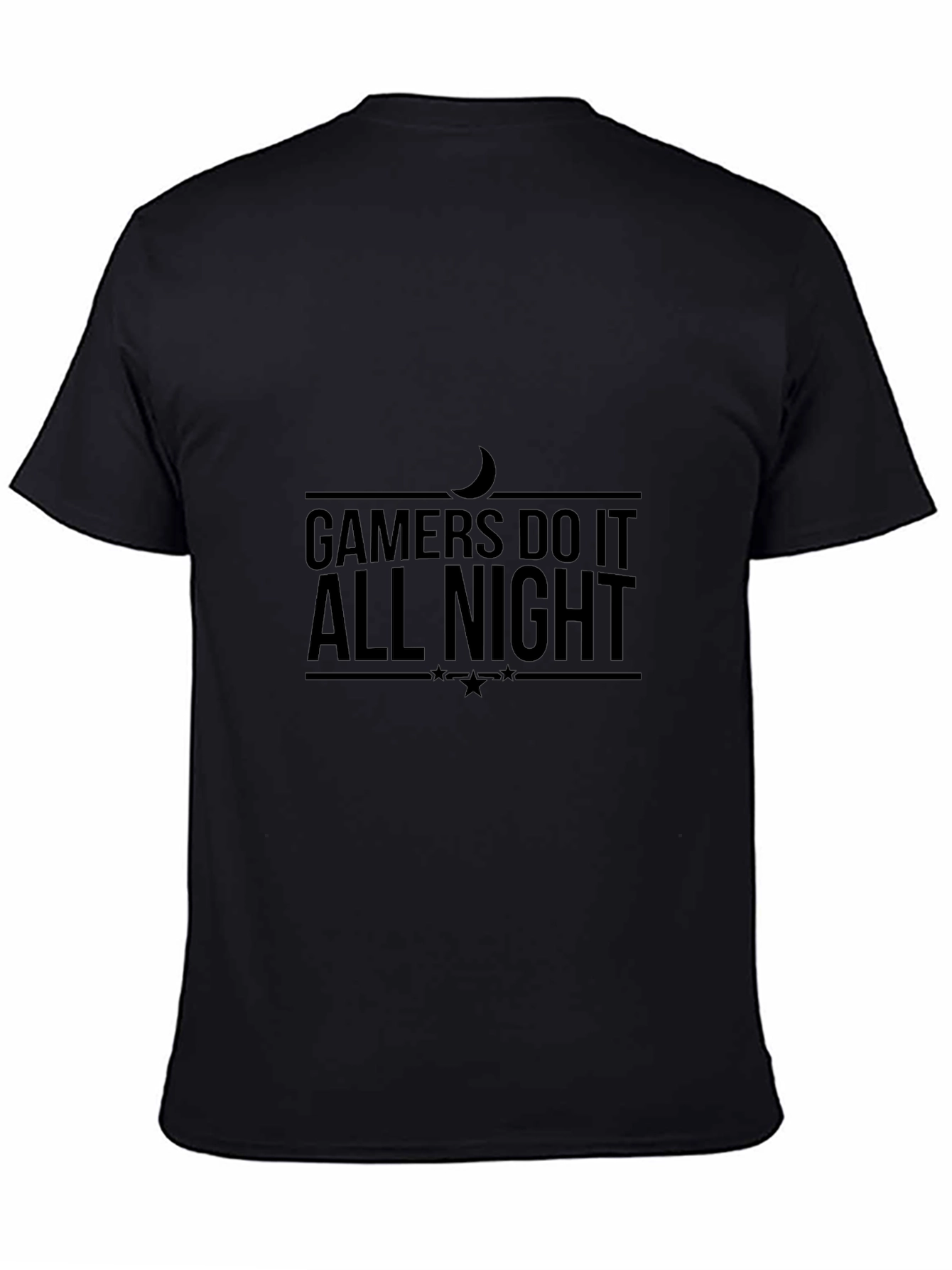 Gamers Do It All Night Black T-Shirt