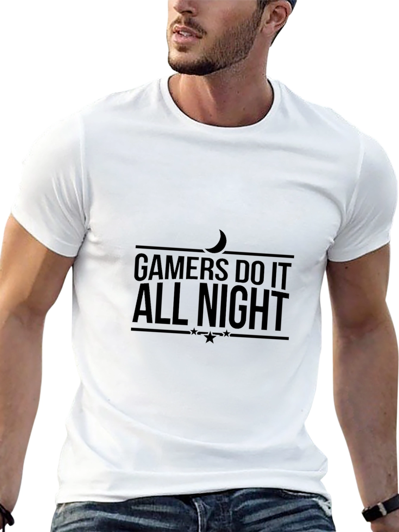 Gamers Do It All Night Black T-Shirt