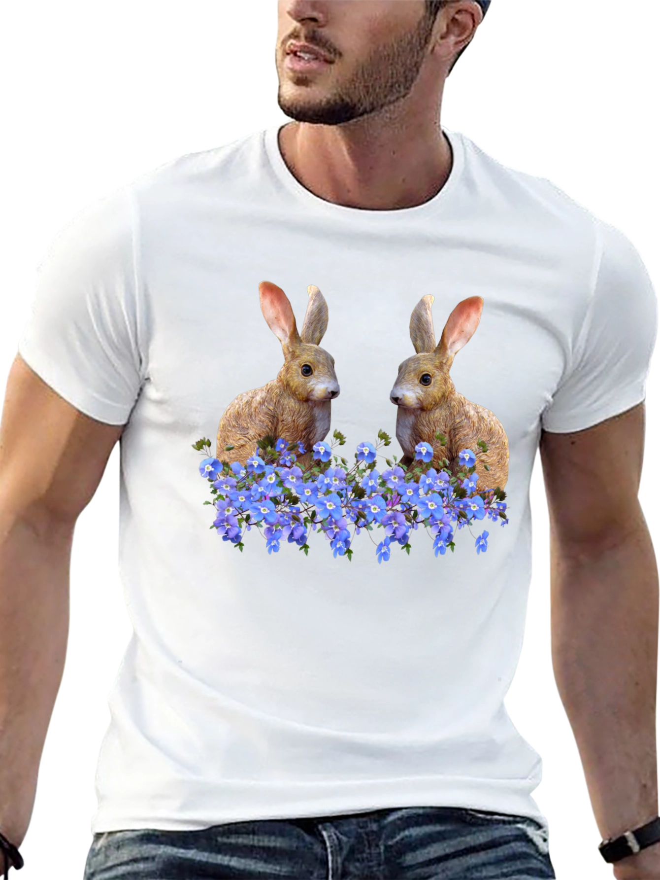 Bunny & Forget-Me-Nots Graphic Tee
