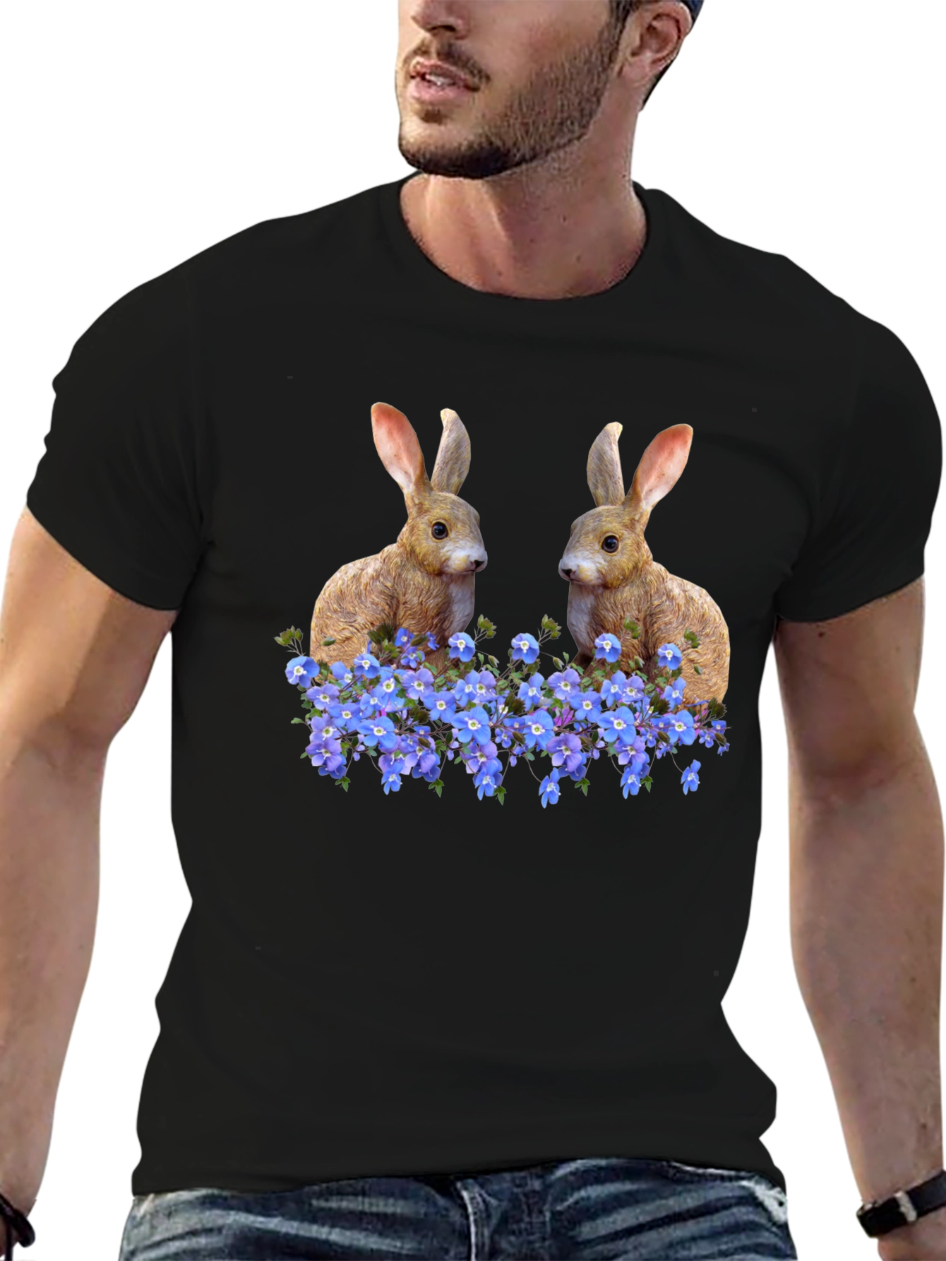 Bunny & Forget-Me-Nots Graphic Tee