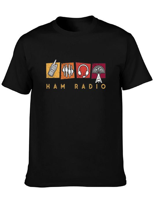 Ham Radio Design Black T-Shirt