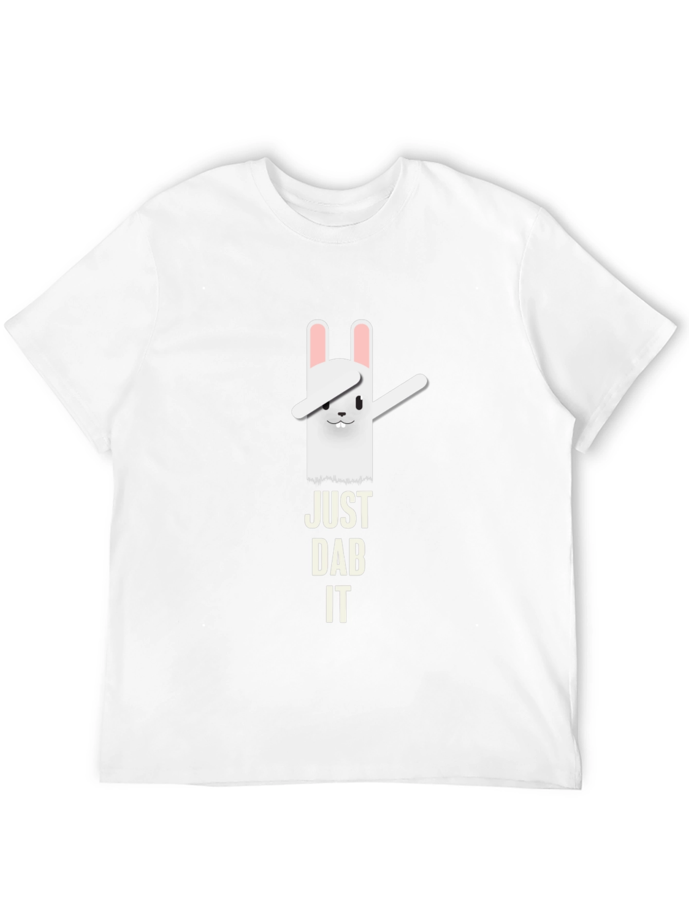 Just Dab It Funny Rabbit Black T-Shirt
