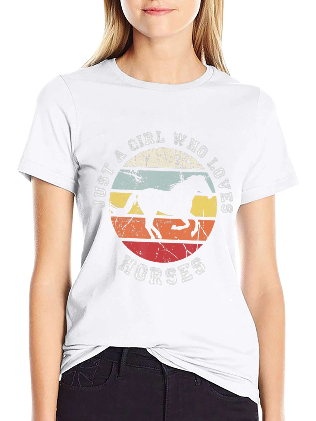 Just A Girl Who Loves Horses Graphic Tee