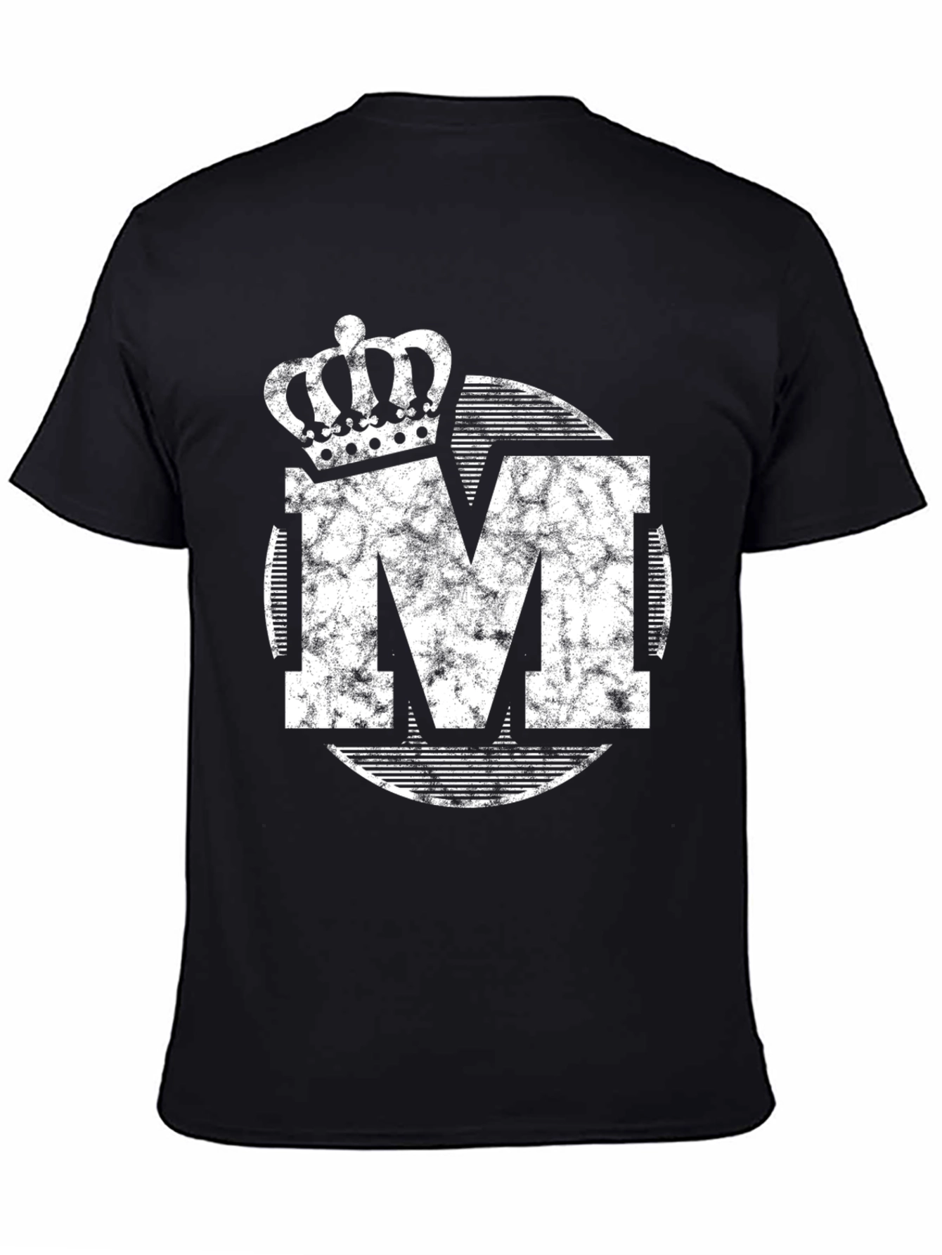 King M Crown Graphic Tee - Distressed Print