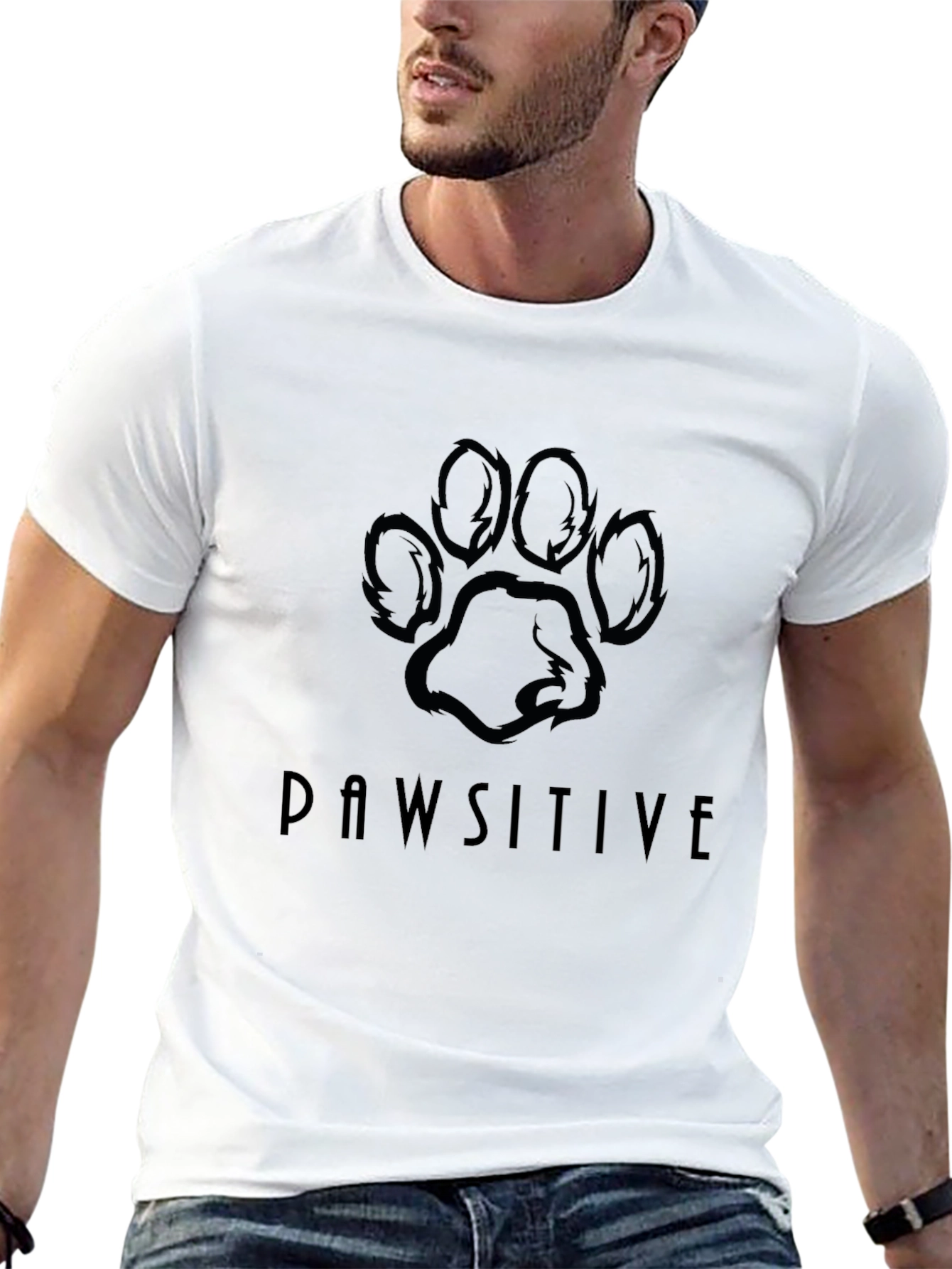 Pawsitive Black Graphic Tee