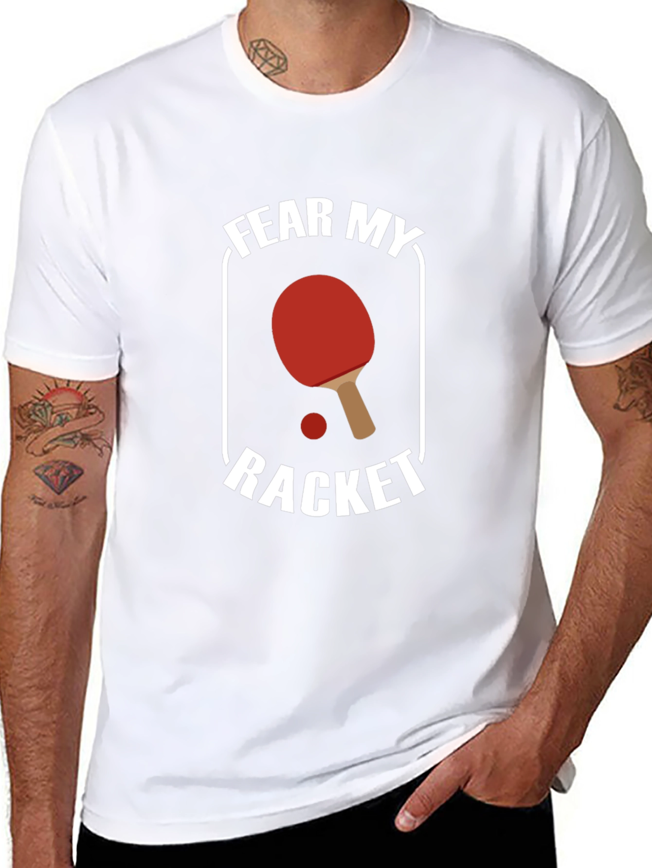 Fear My Racket T-Shirt - Table Tennis Design