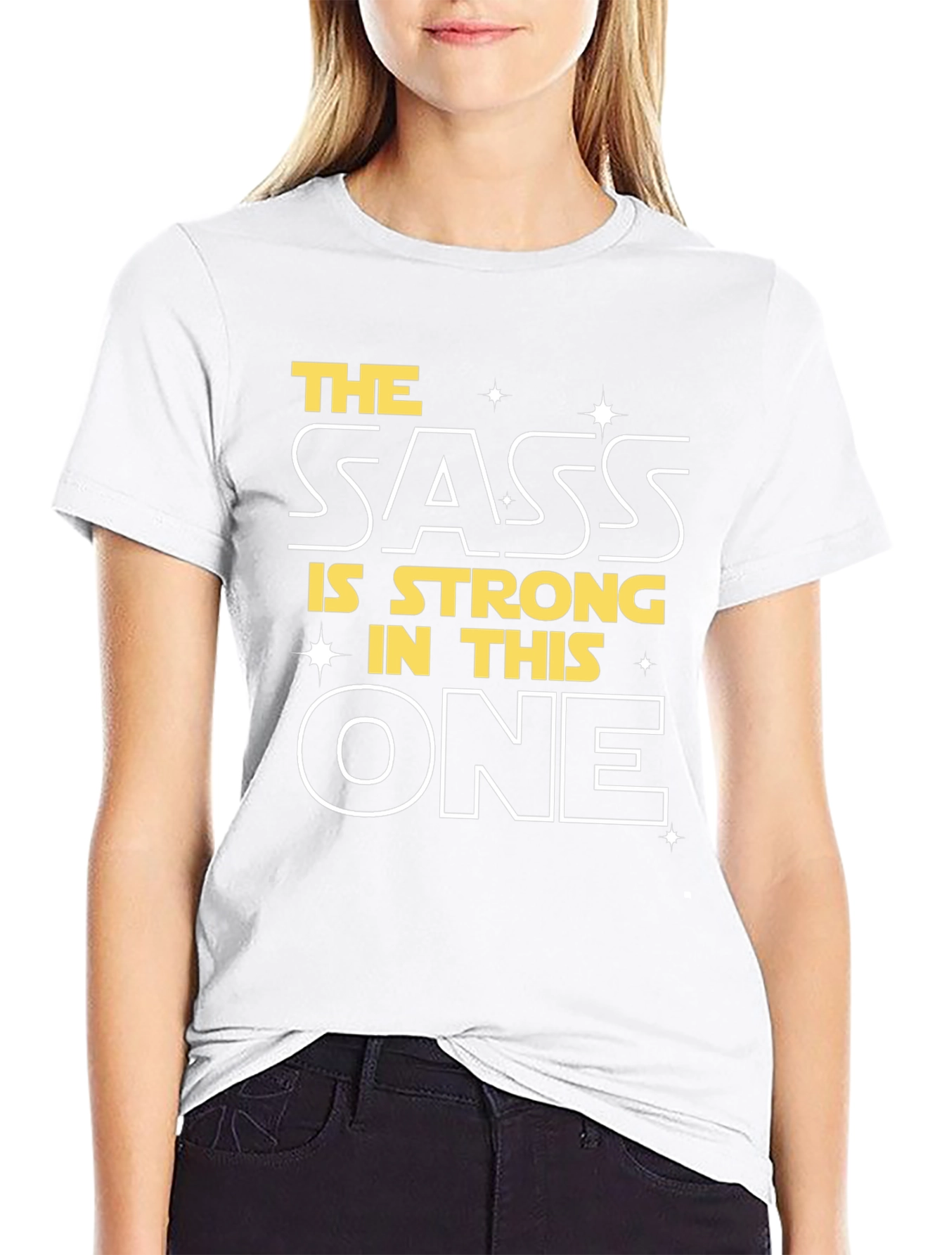 The Sass is Strong Graphic Tee - Black