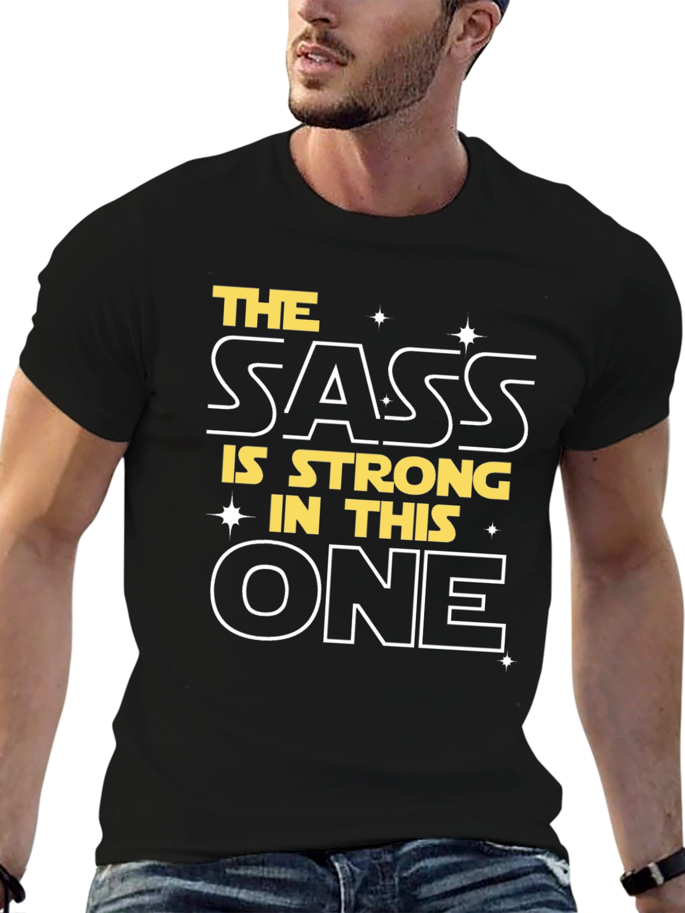 The Sass is Strong Graphic Tee - Black