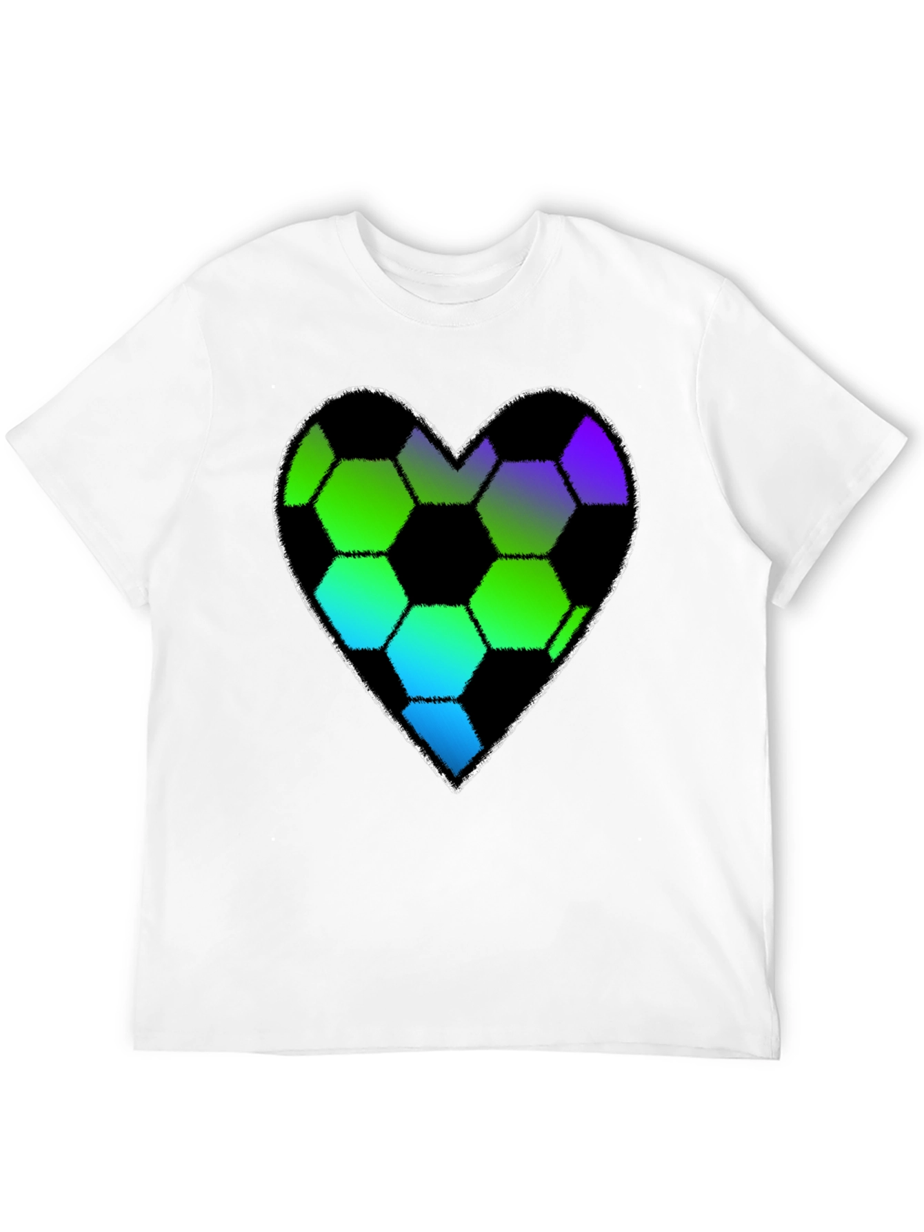 Soccer Heart T-Shirt - Black Graphic Tee
