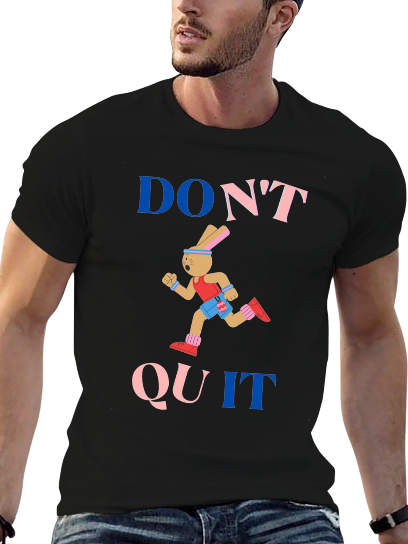 Dont Quit Bunny Graphic T-Shirt