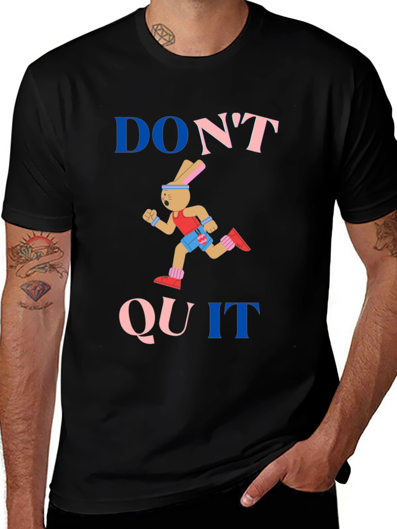 Dont Quit Bunny Graphic T-Shirt