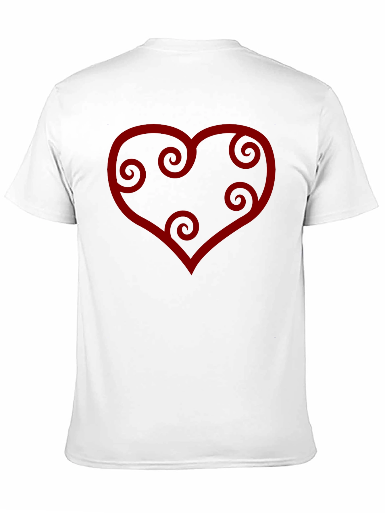 Heart Swirl Graphic Tee - Black Casual Shirt