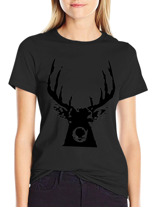Black Deer Graphic Tee - Mens Short Sleeve Crew Neck