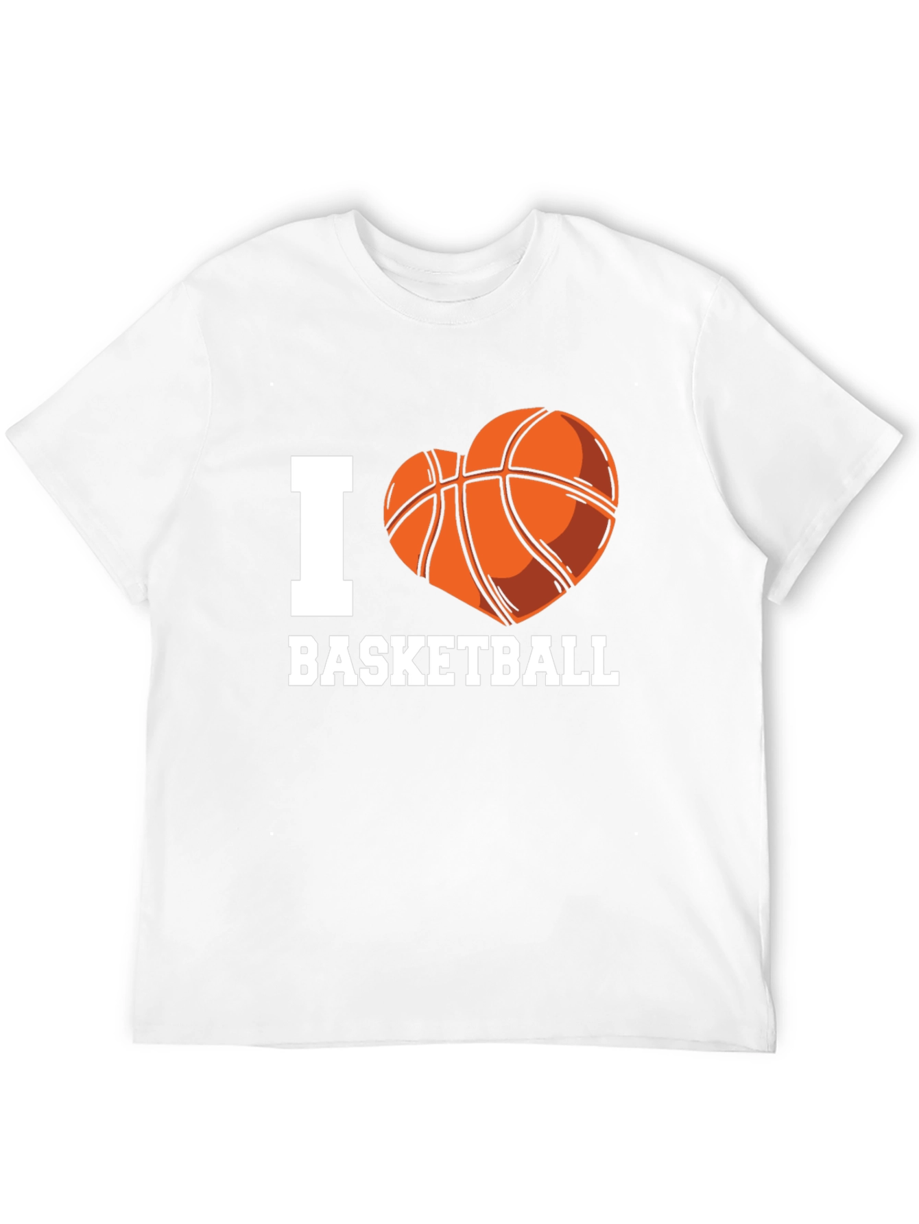 I Heart Basketball Graphic Tee - Black Cotton T-Shirt