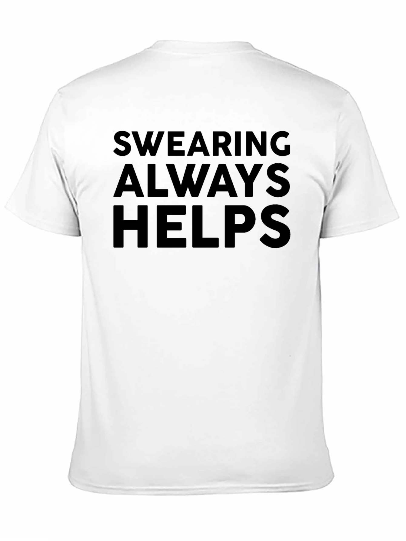Swearing Always Helps Black Graphic Tee
