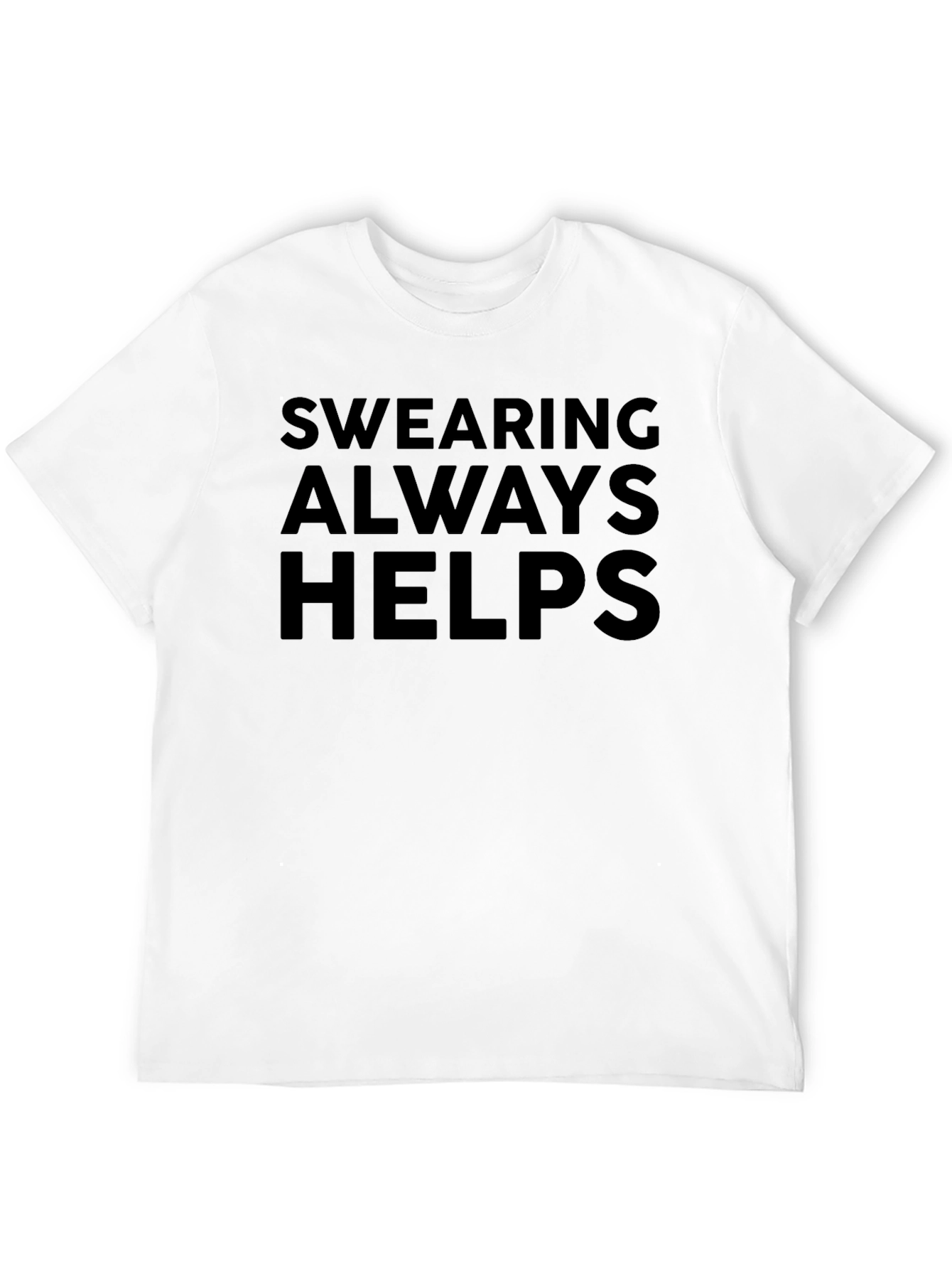 Swearing Always Helps Black Graphic Tee