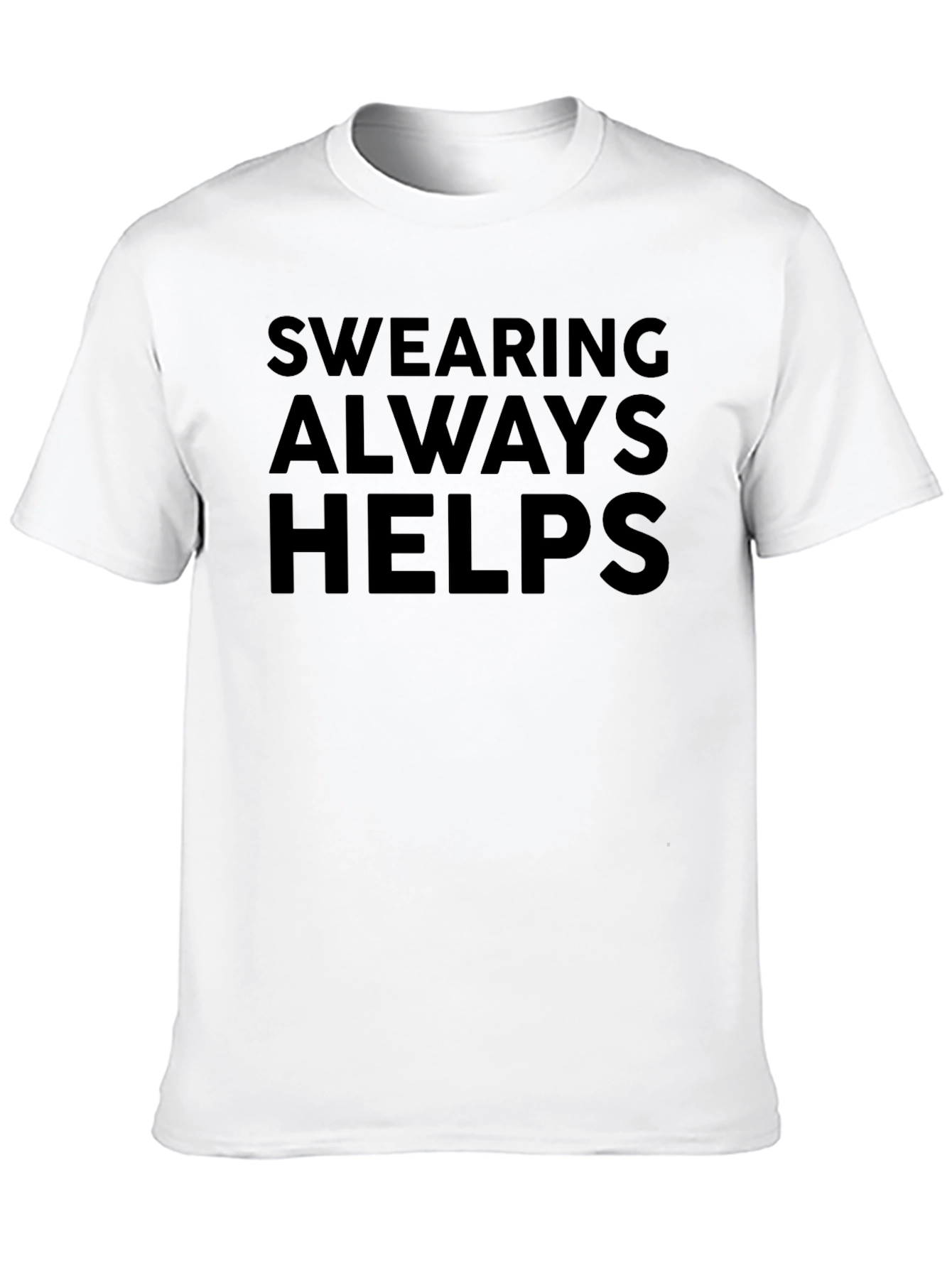 Swearing Always Helps Black Graphic Tee