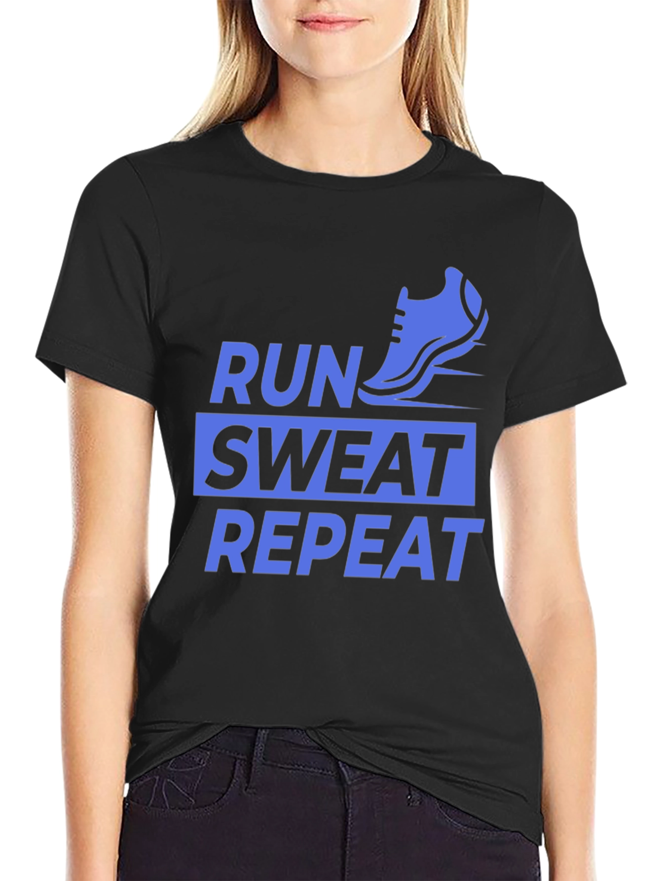 Run Sweat Repeat Graphic Tee - Active Lifestyle Shirt