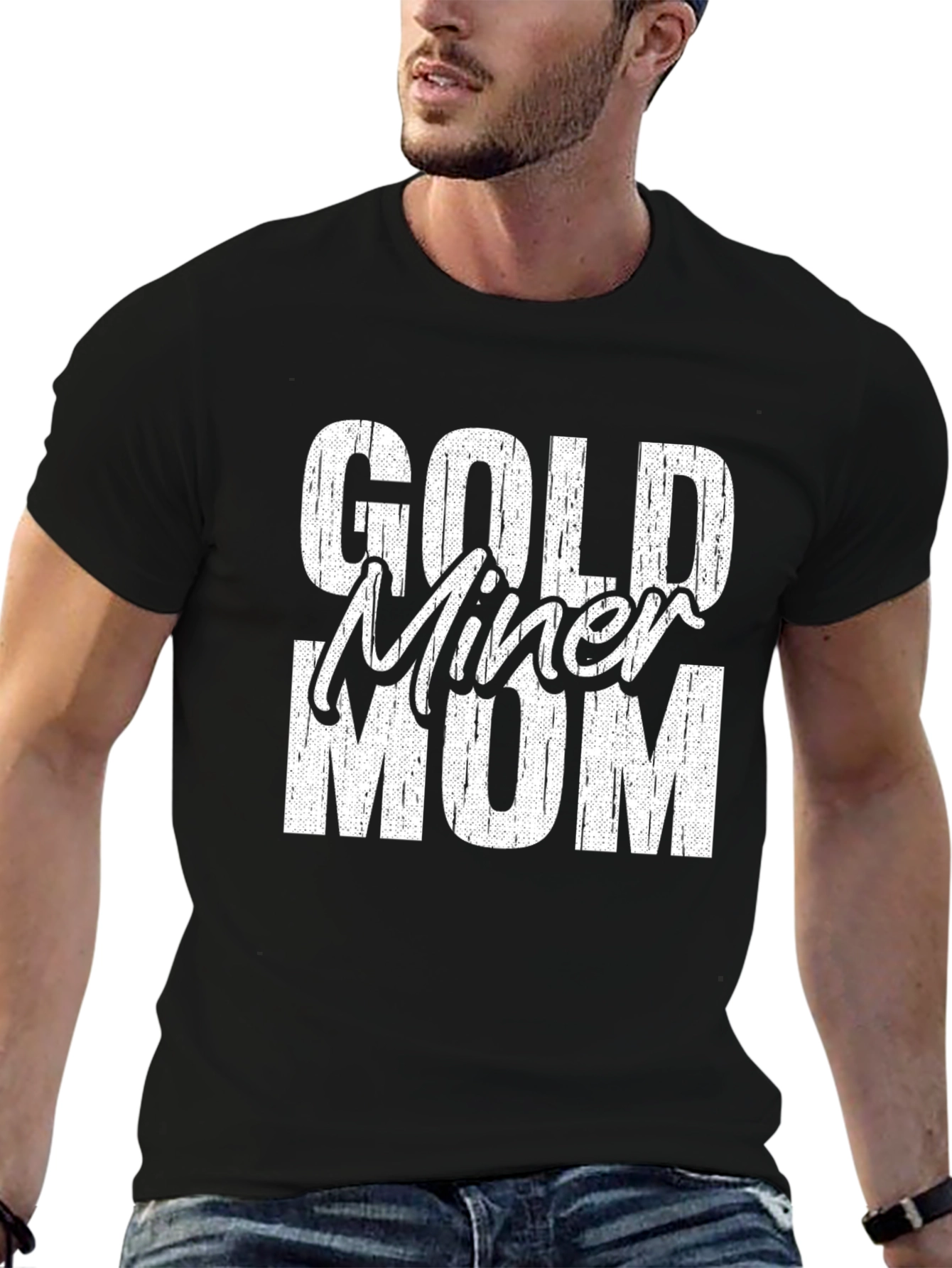 Gold Miner Mom T-Shirt - Distressed Graphic Tee