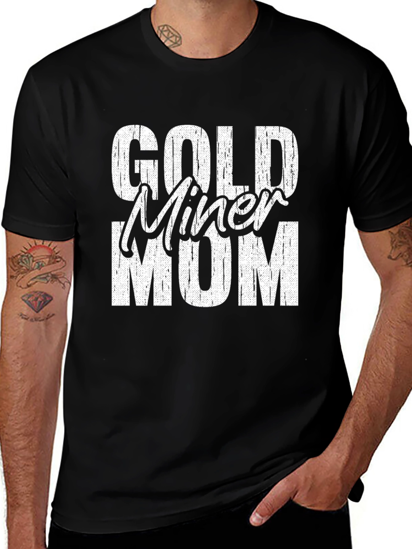 Gold Miner Mom T-Shirt - Distressed Graphic Tee