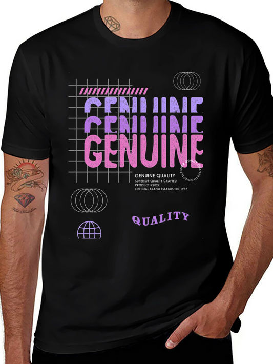 Genuine Quality Graphic Tee - Crafted Black T-Shirt