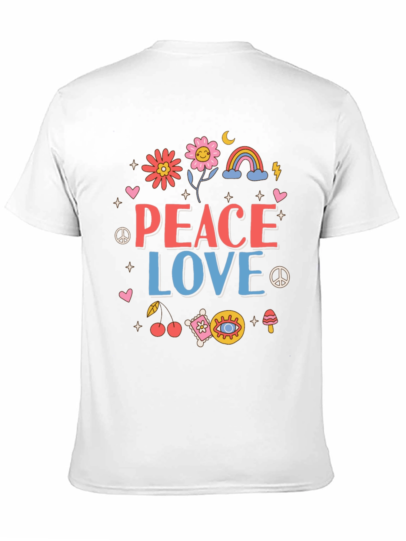 Peace Love Graphic Tee - Retro Style