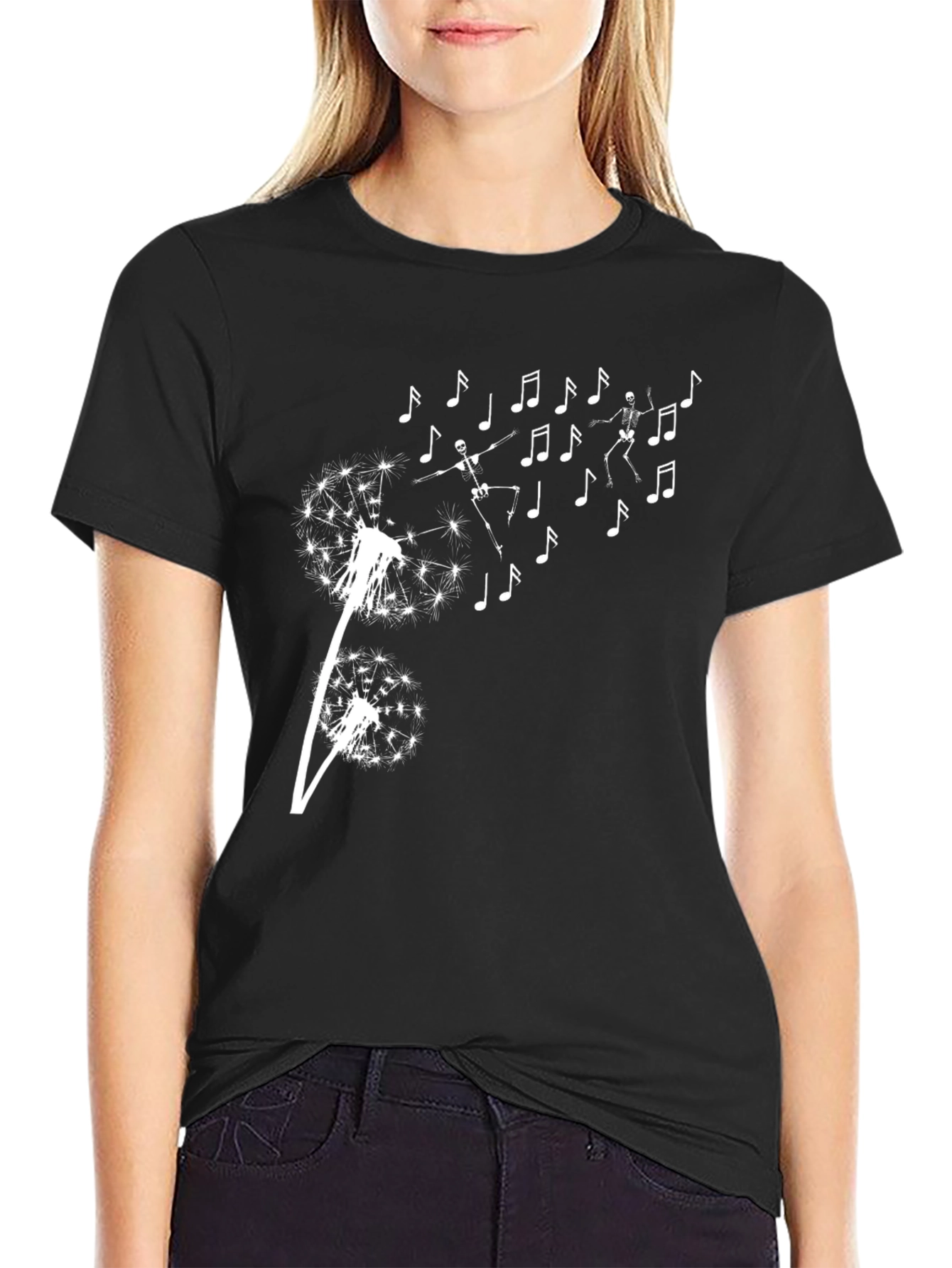 Dandelion Music Skeleton T-Shirt - Black
