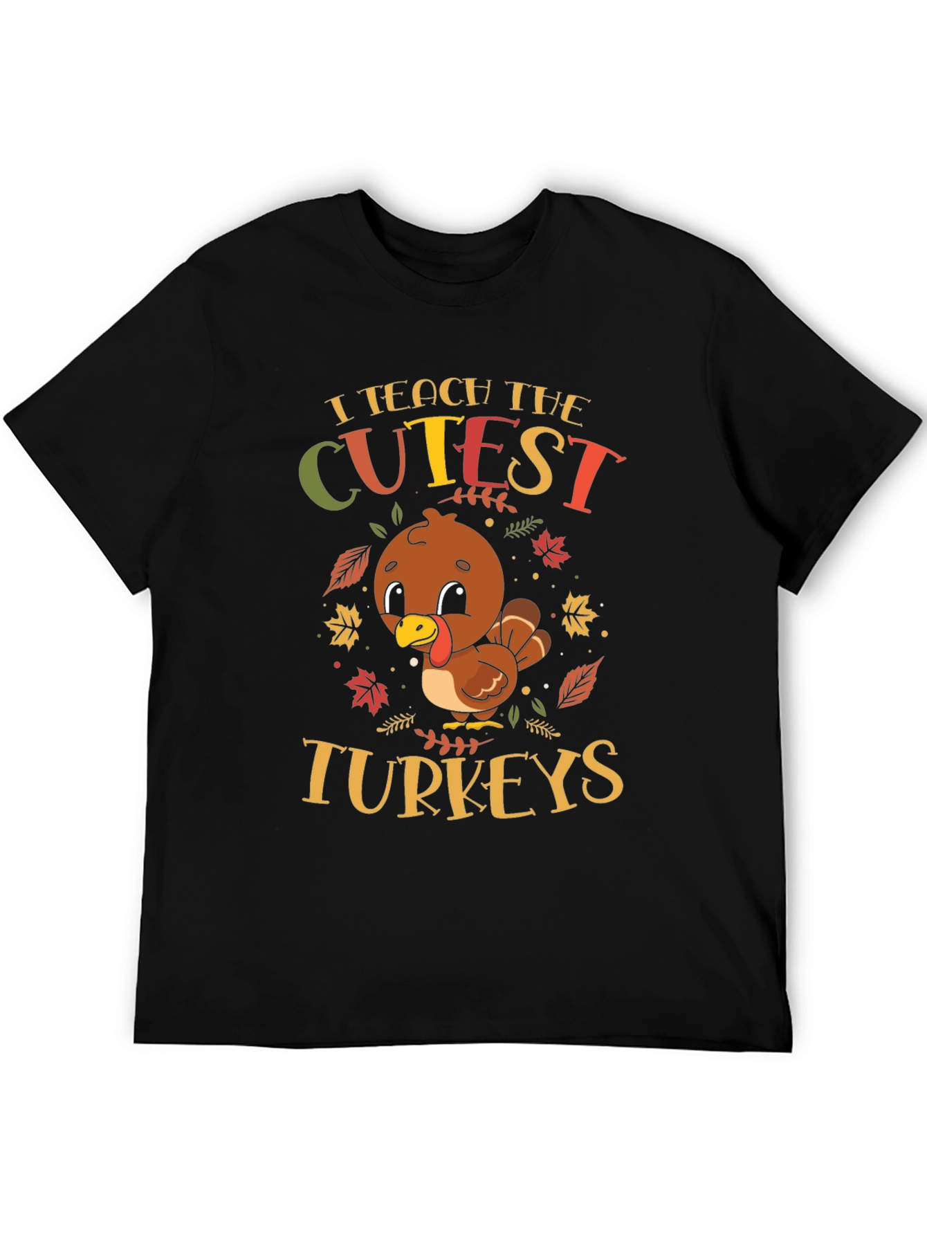 Cute Teacher Thanksgiving Turkey T-Shirt