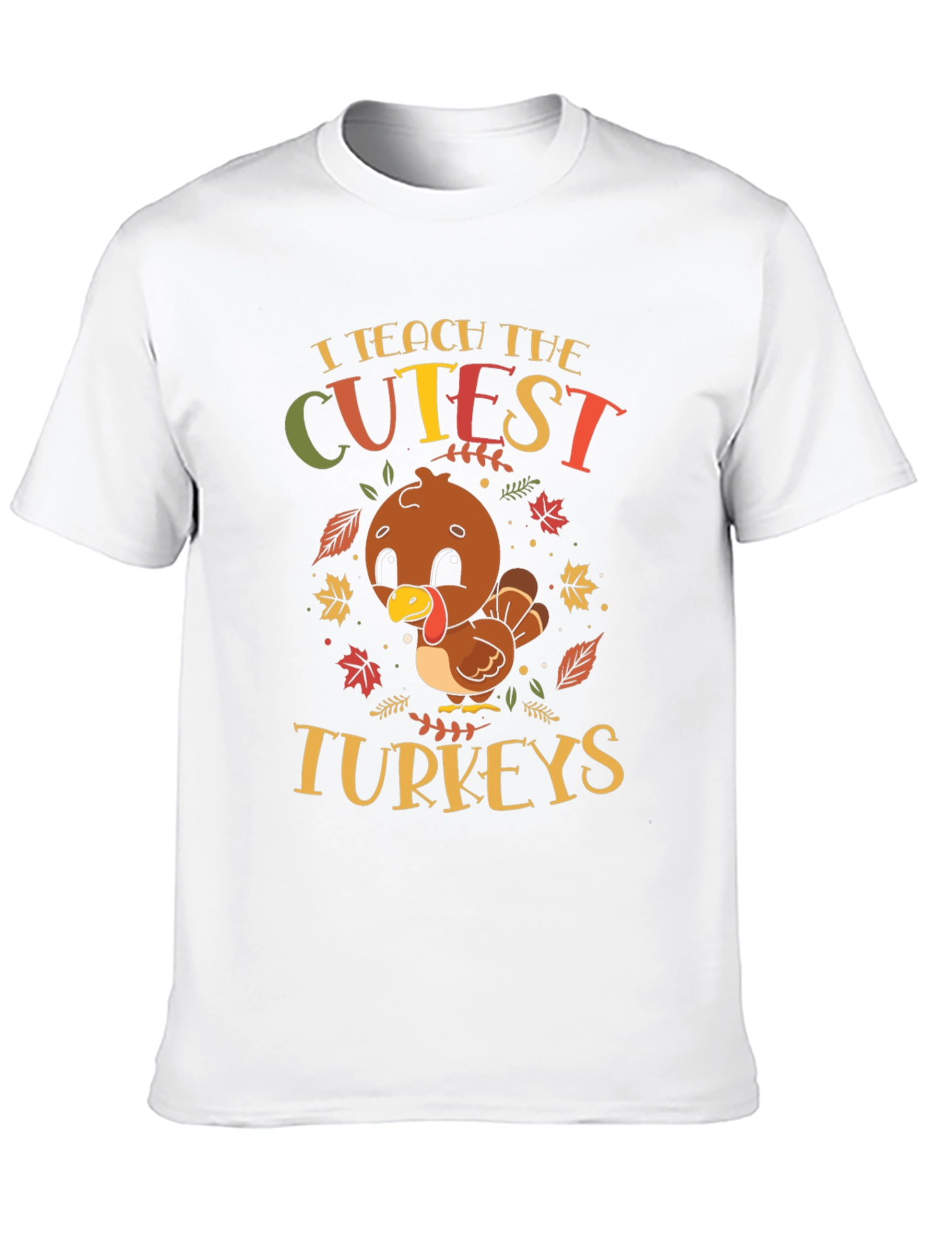 Cute Teacher Thanksgiving Turkey T-Shirt