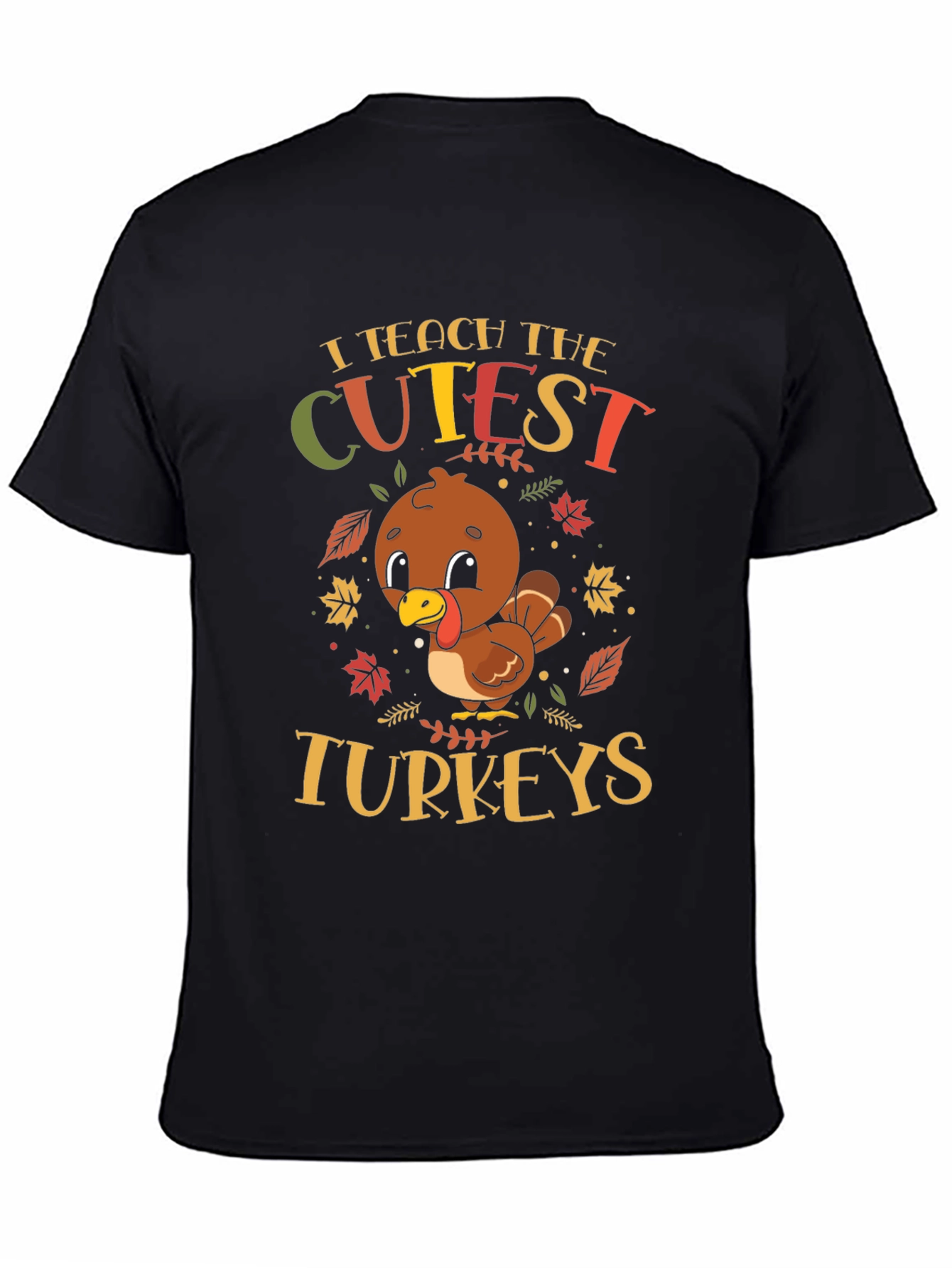 Cute Teacher Thanksgiving Turkey T-Shirt