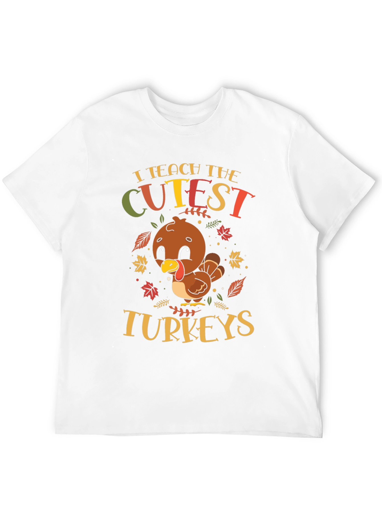 Cute Teacher Thanksgiving Turkey T-Shirt