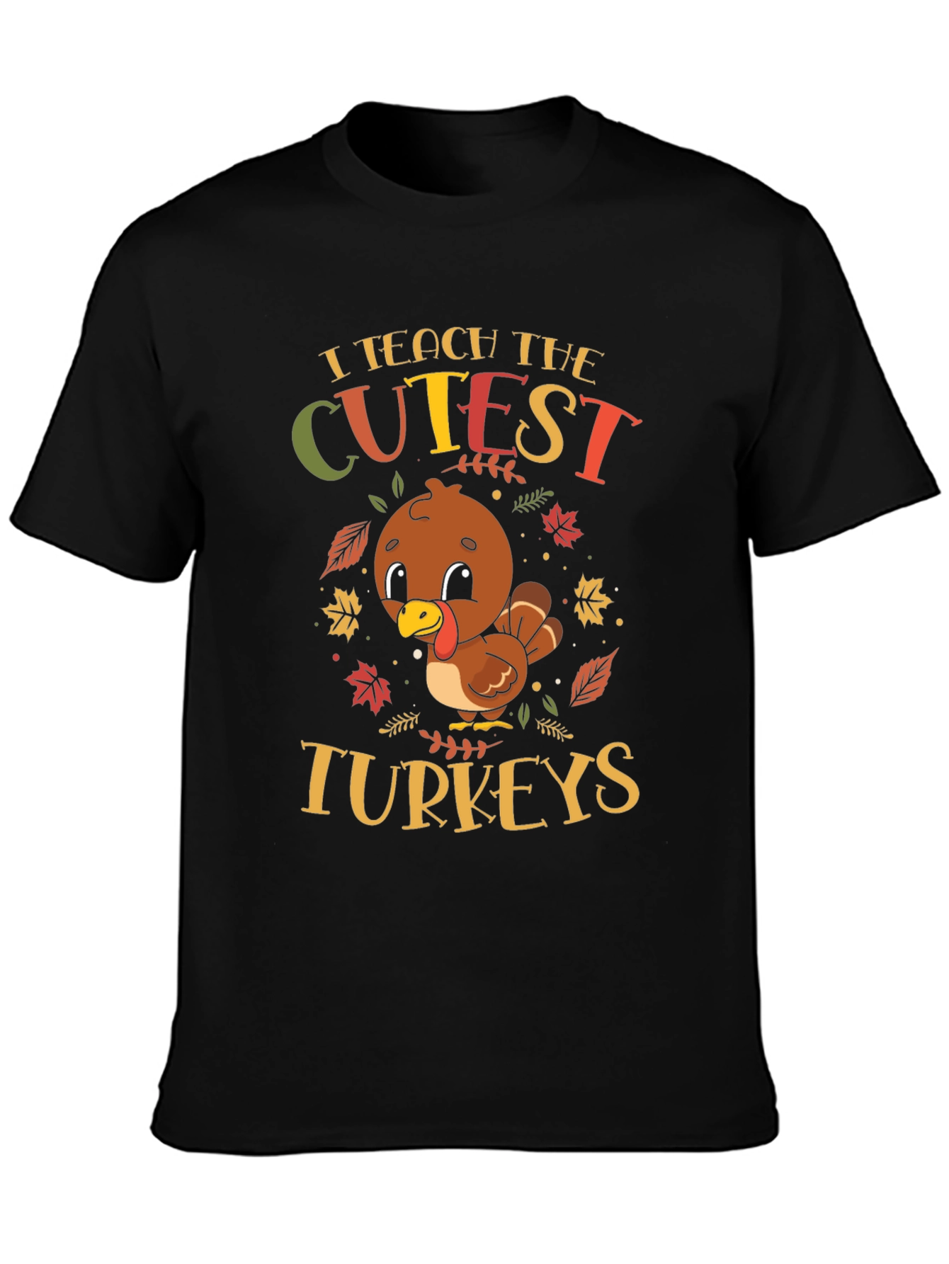 Cute Teacher Thanksgiving Turkey T-Shirt
