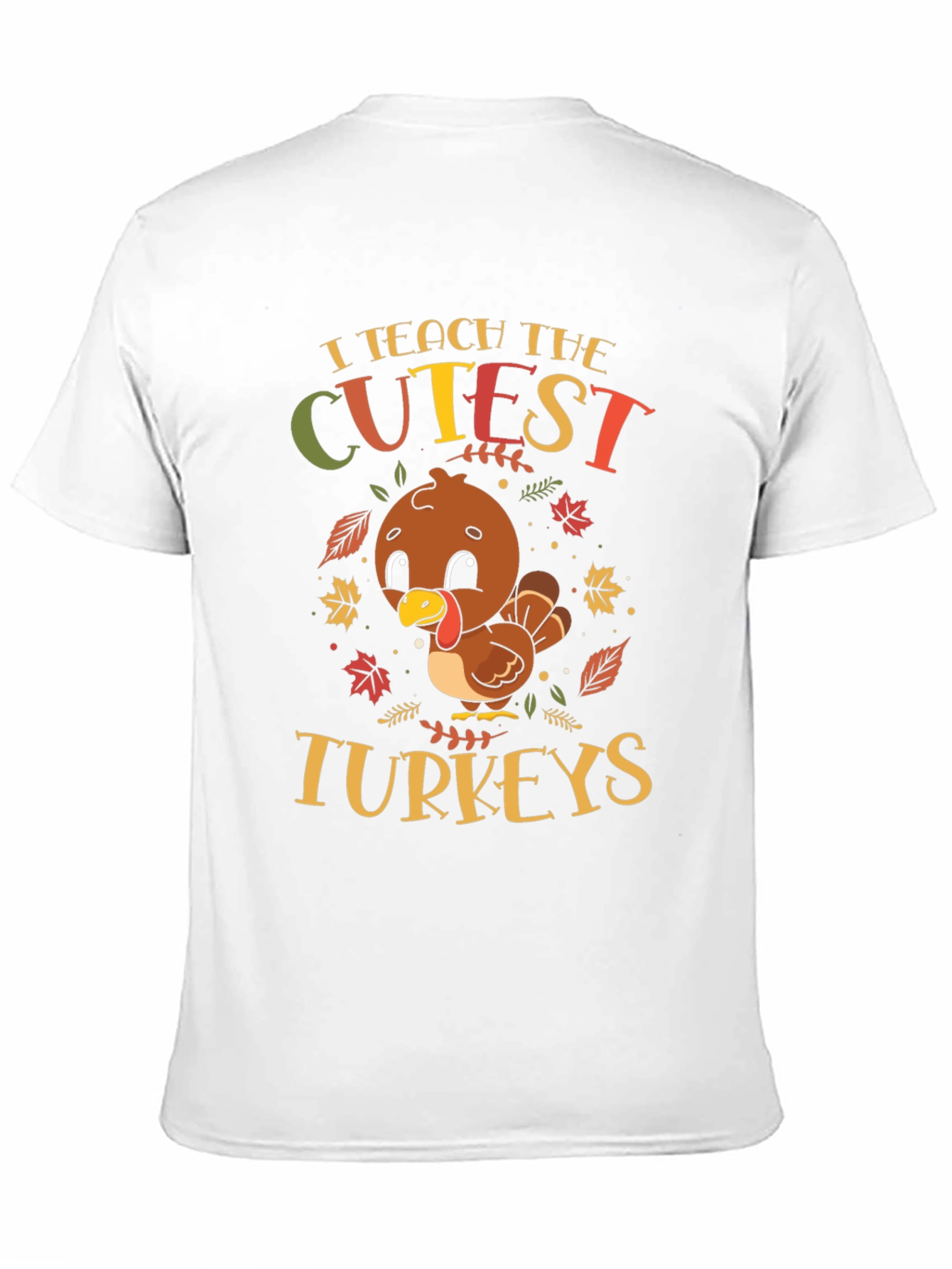 Cute Teacher Thanksgiving Turkey T-Shirt