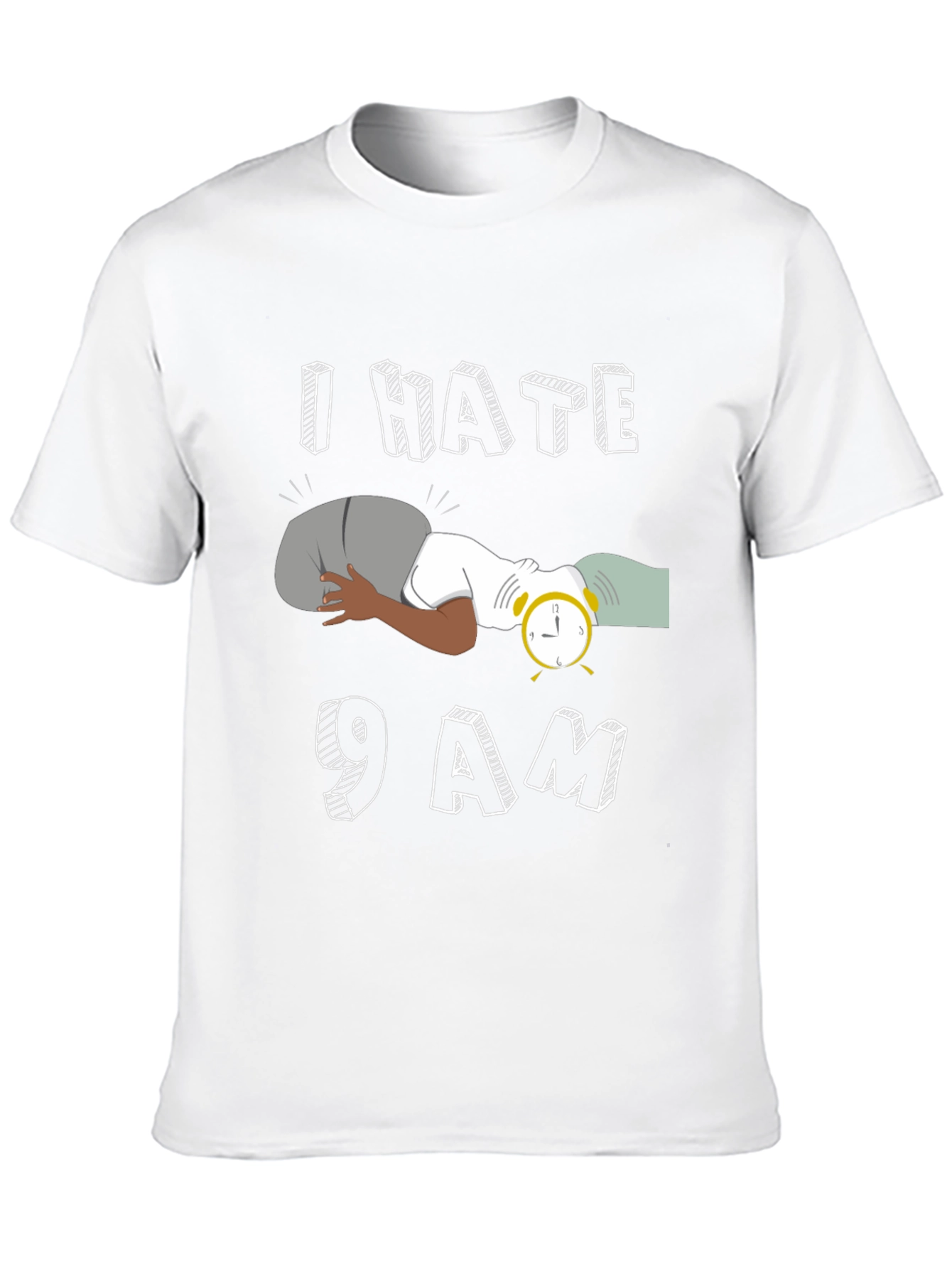 I Hate 9 AM Black T-Shirt