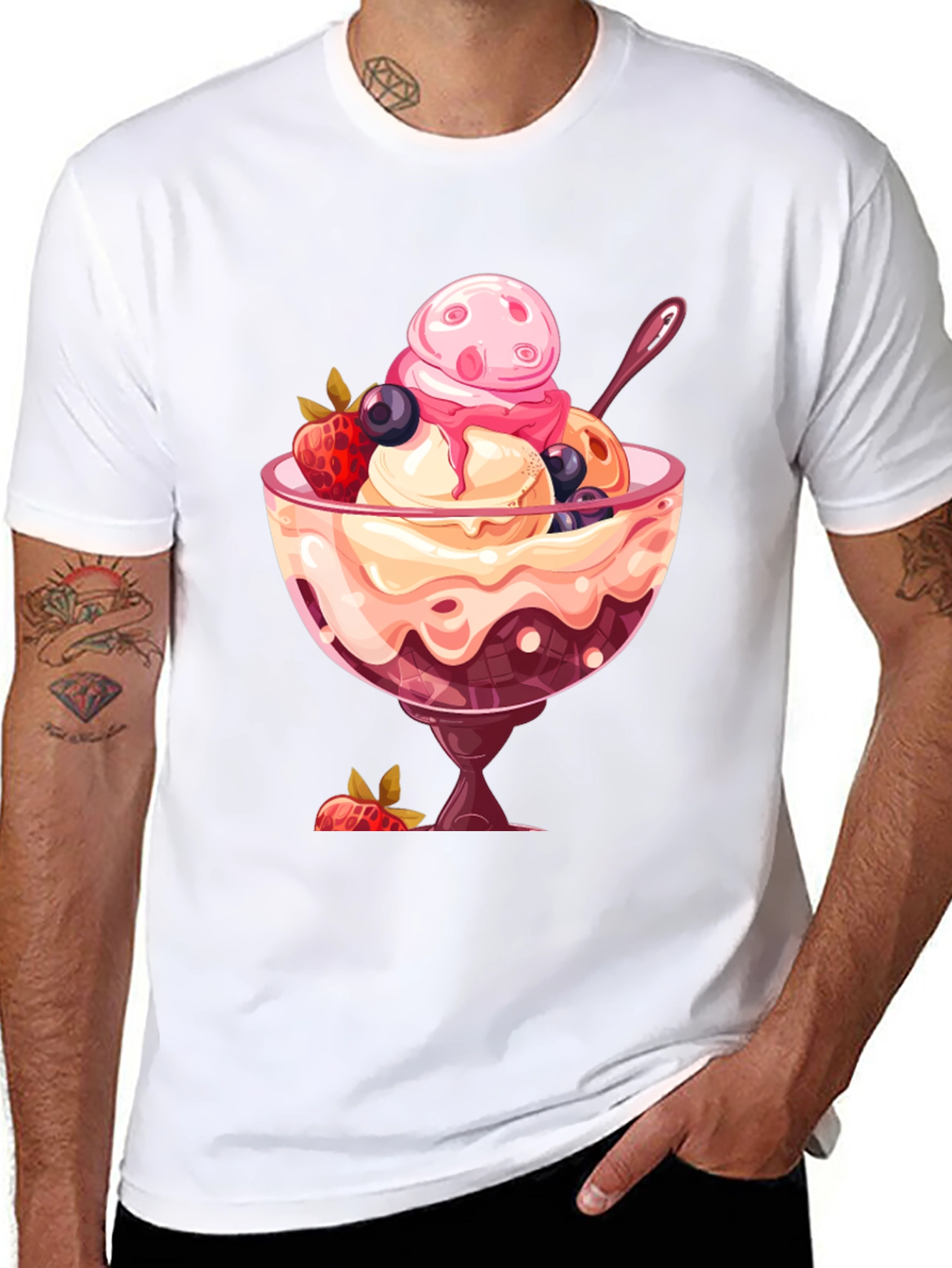 Ice Cream Sundae Graphic T-Shirt