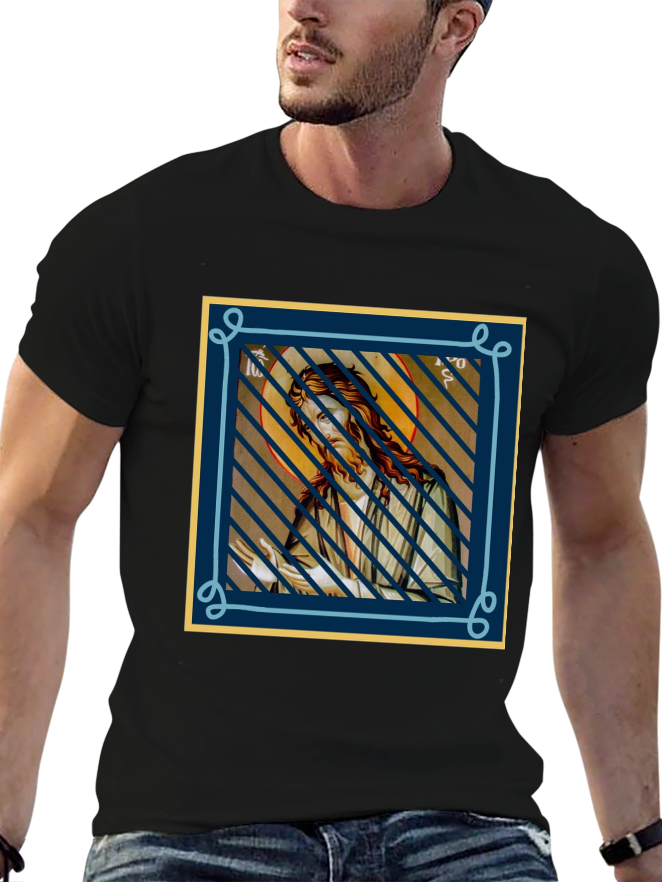Icon Graphic Tee - Soft Black Cotton Blend