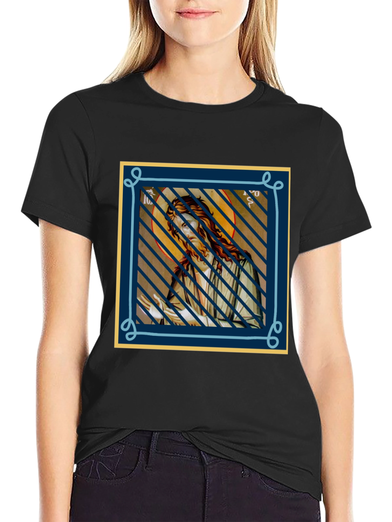 Icon Graphic Tee - Soft Black Cotton Blend