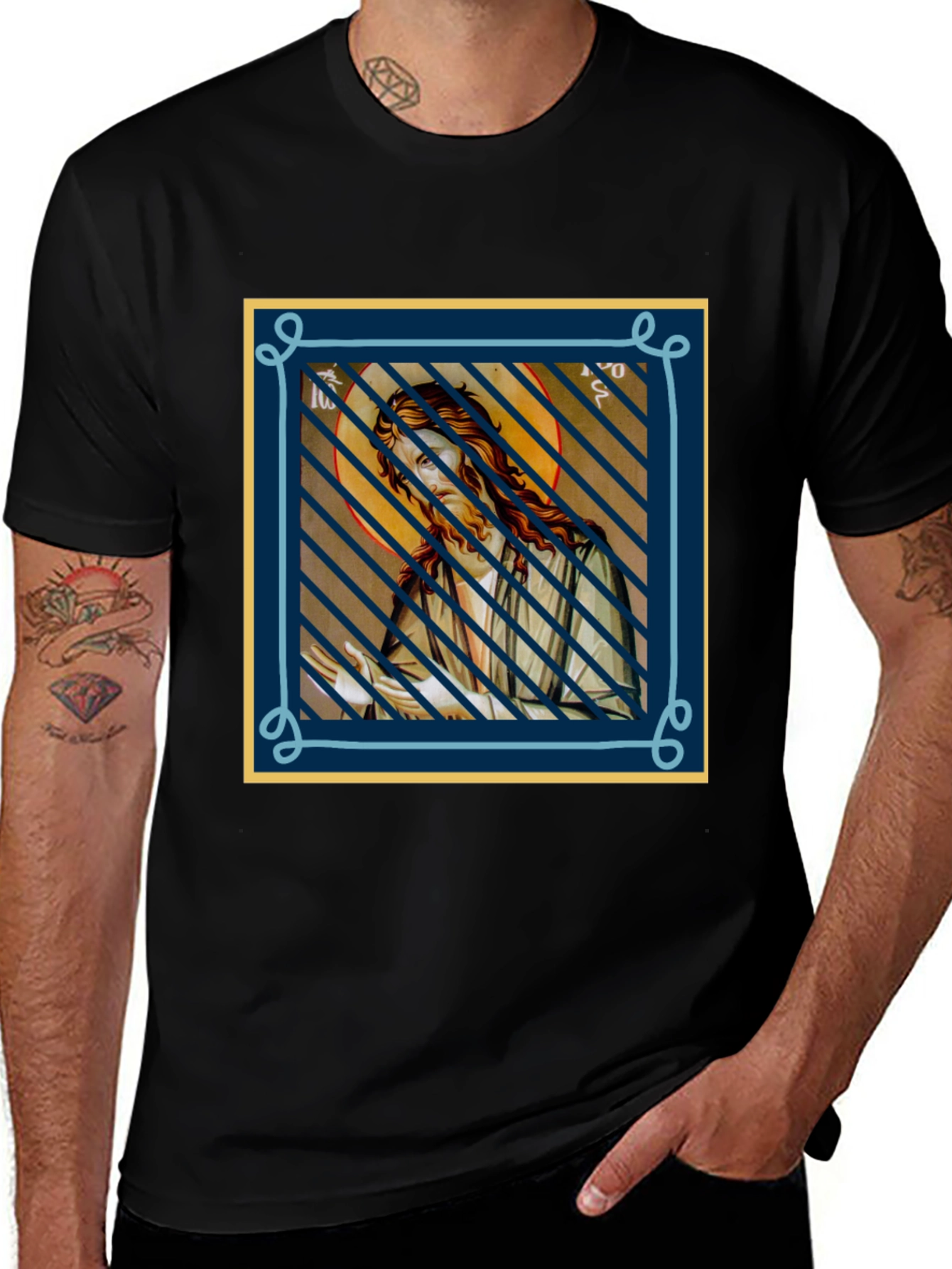 Icon Graphic Tee - Soft Black Cotton Blend