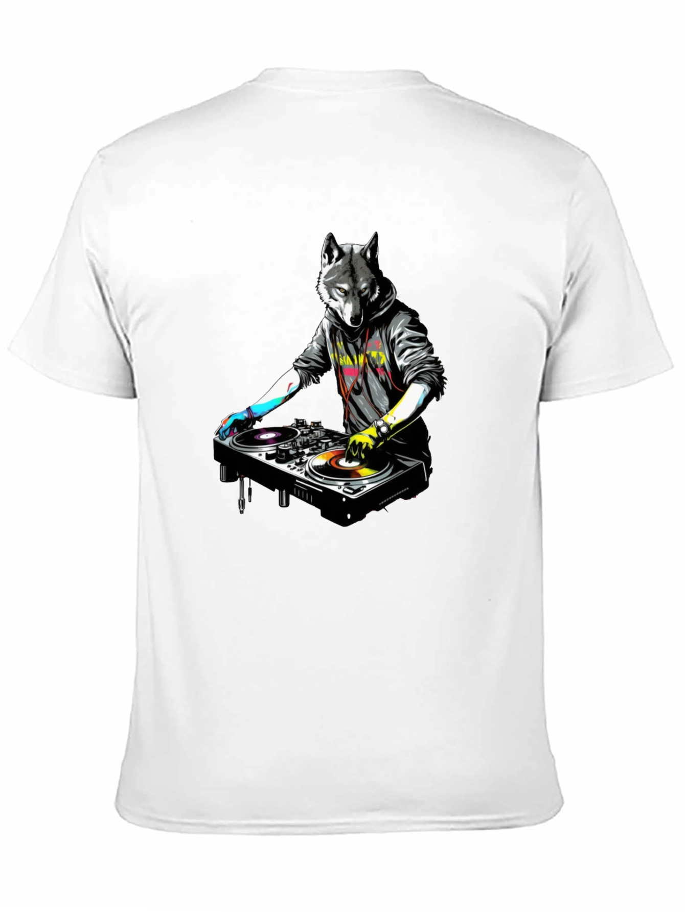 DJ Wolf Graphic Tee - Cool Urban Style