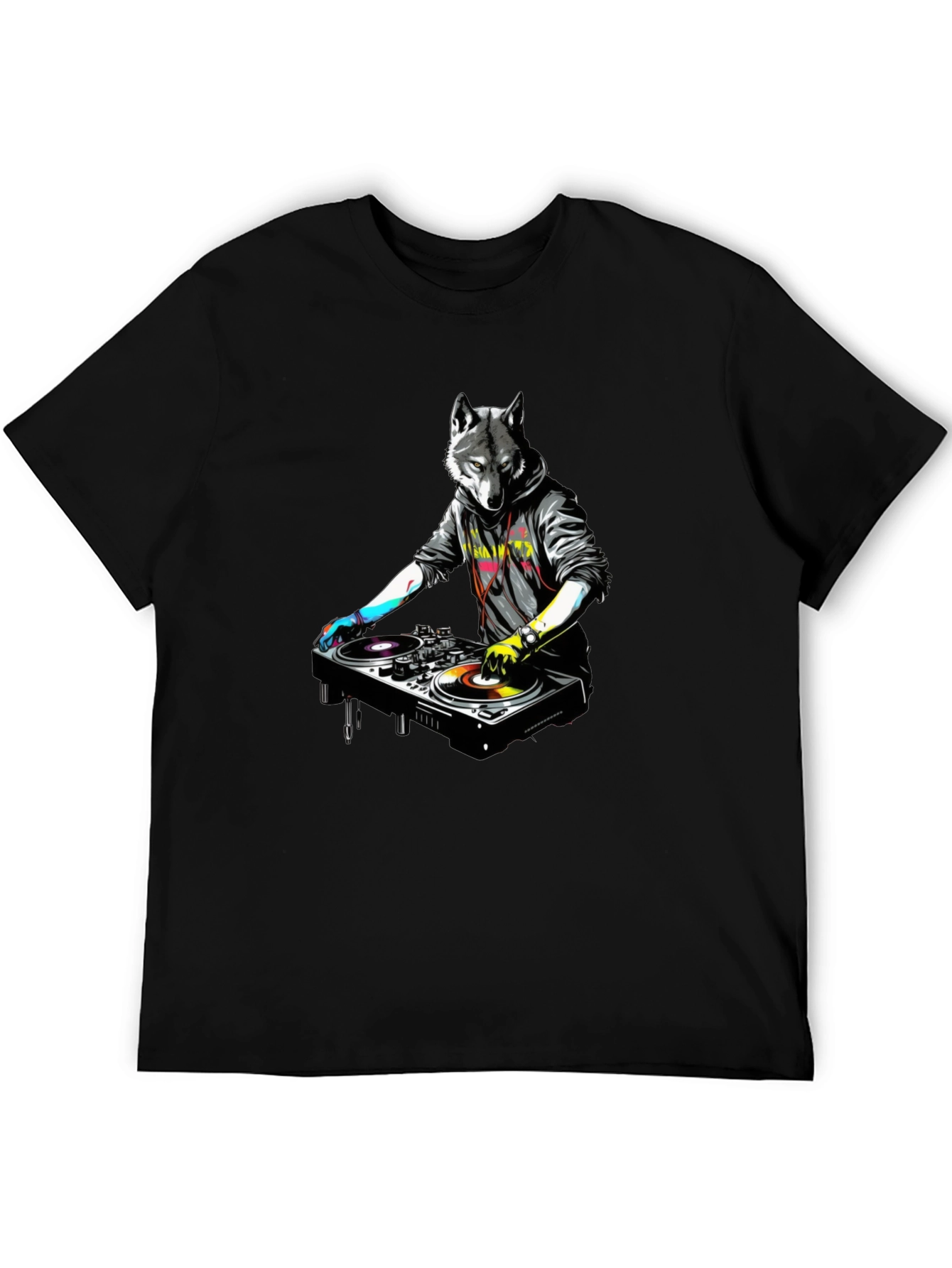 DJ Wolf Graphic Tee - Cool Urban Style