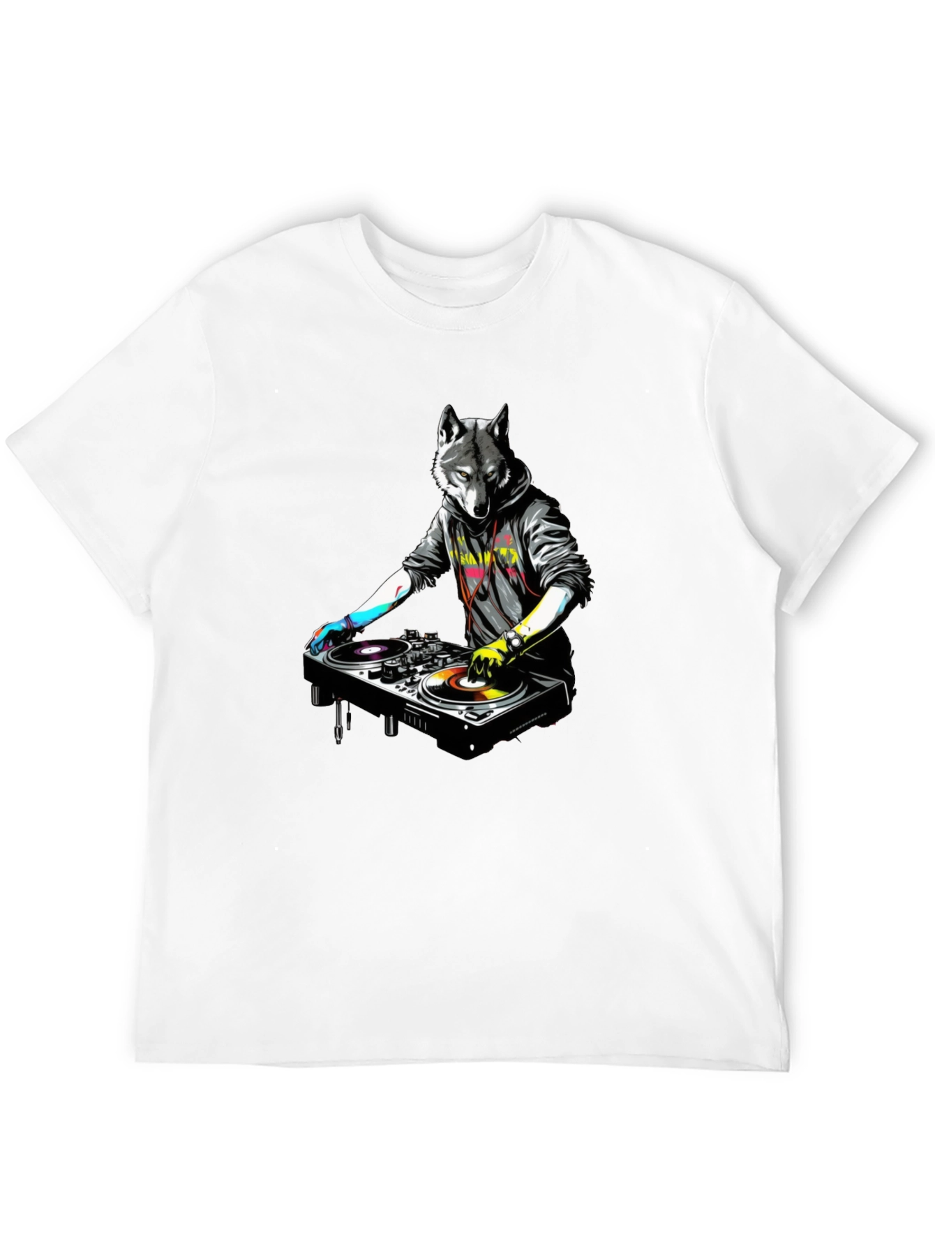 DJ Wolf Graphic Tee - Cool Urban Style