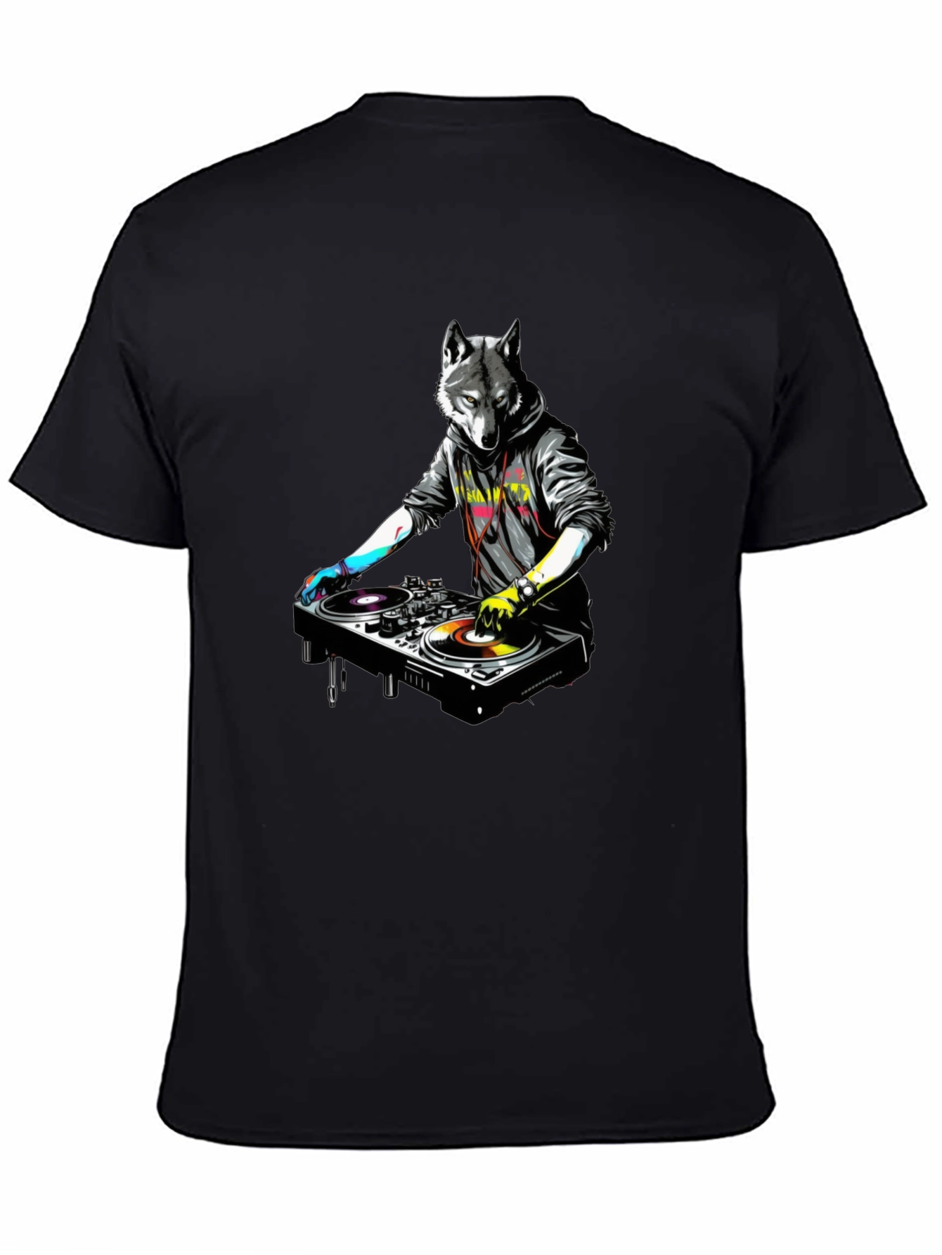 DJ Wolf Graphic Tee - Cool Urban Style