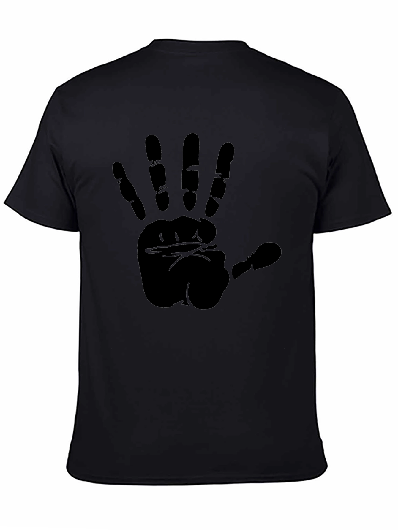 Bold Handprint Black T-Shirt