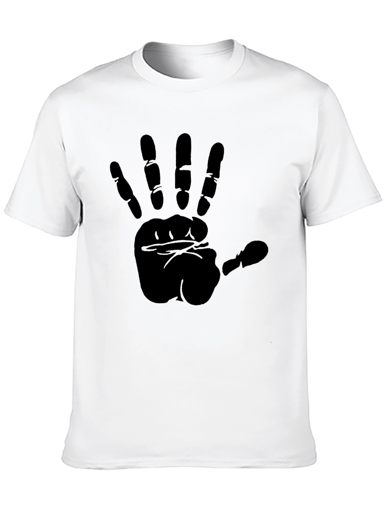 Bold Handprint Black T-Shirt