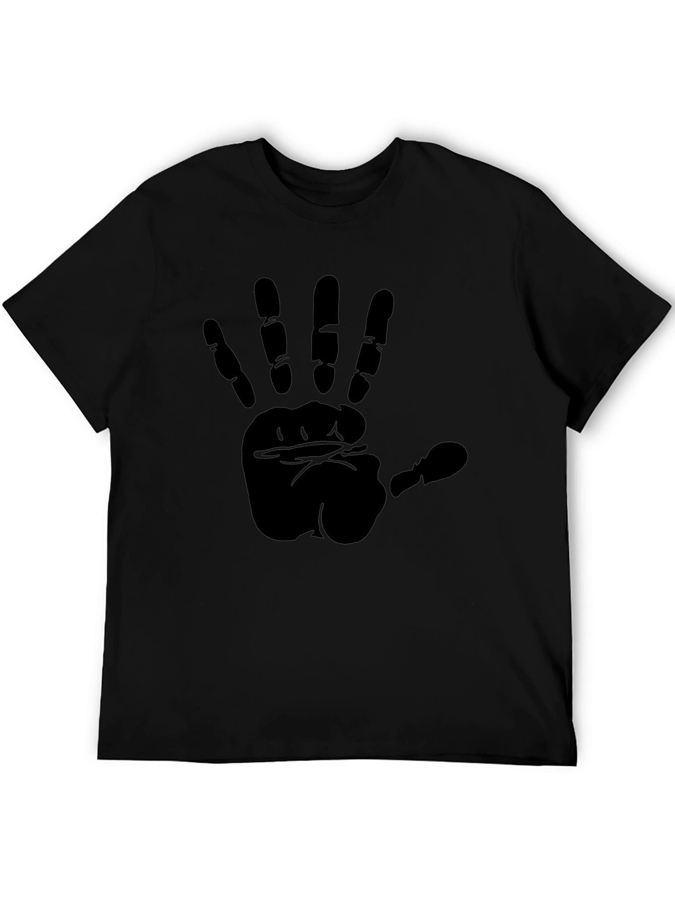 Bold Handprint Black T-Shirt