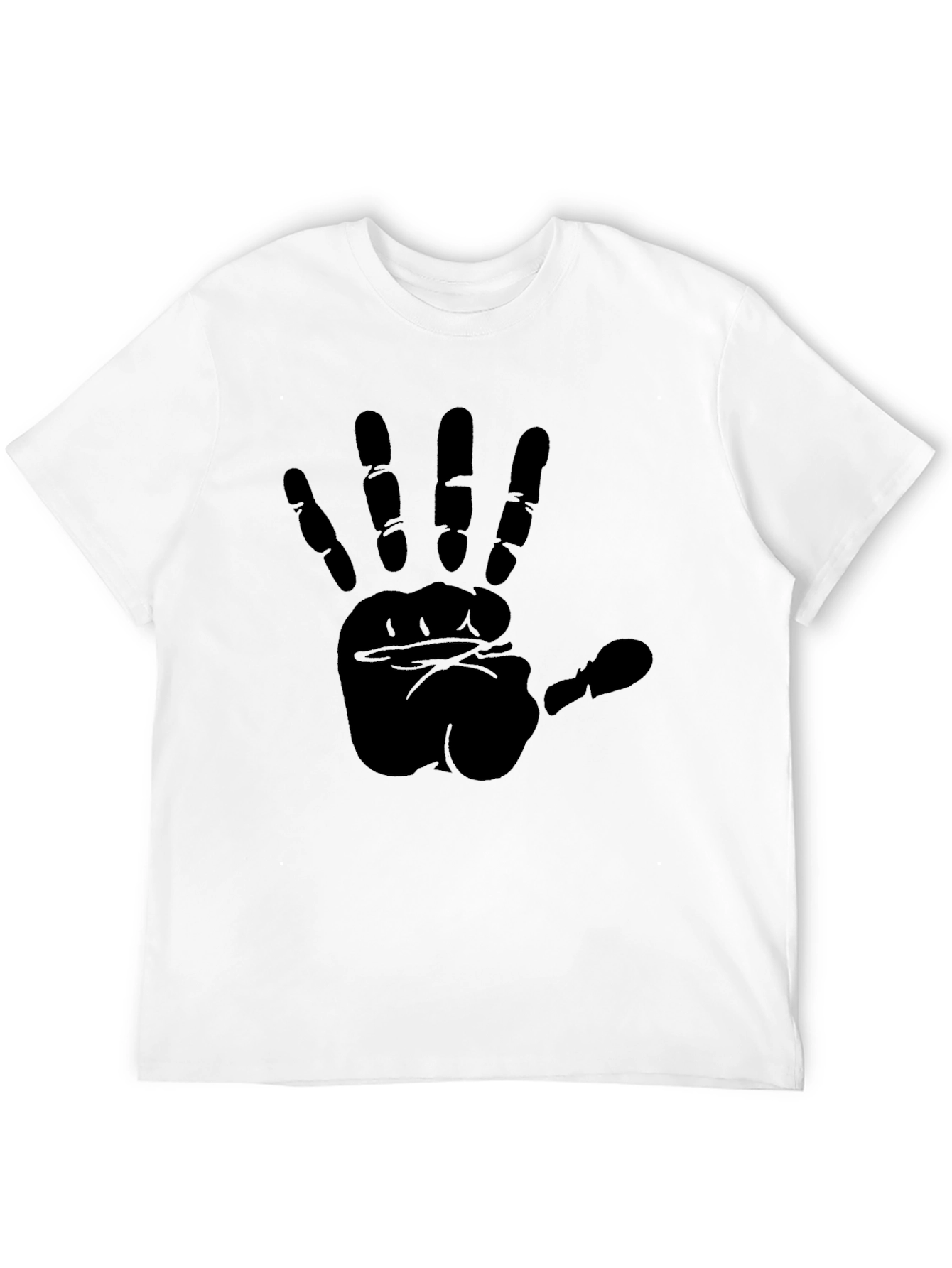 Bold Handprint Black T-Shirt