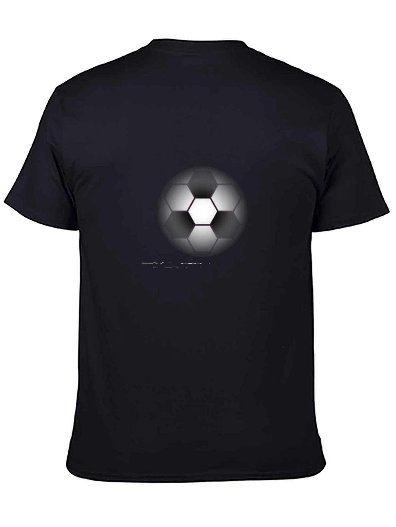 Soccer Ball Graphic Tee - Black Cotton Comfort