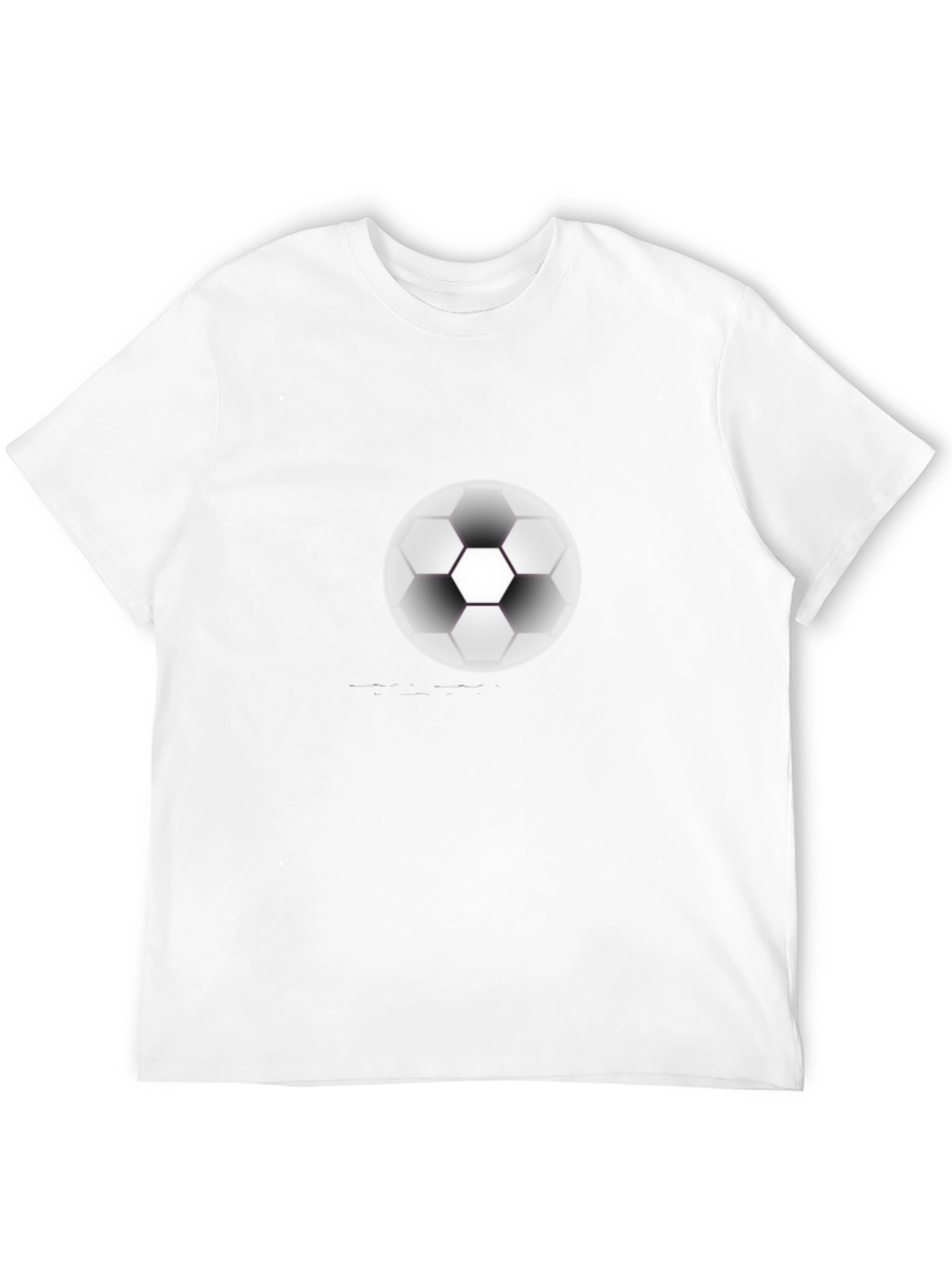Soccer Ball Graphic Tee - Black Cotton Comfort